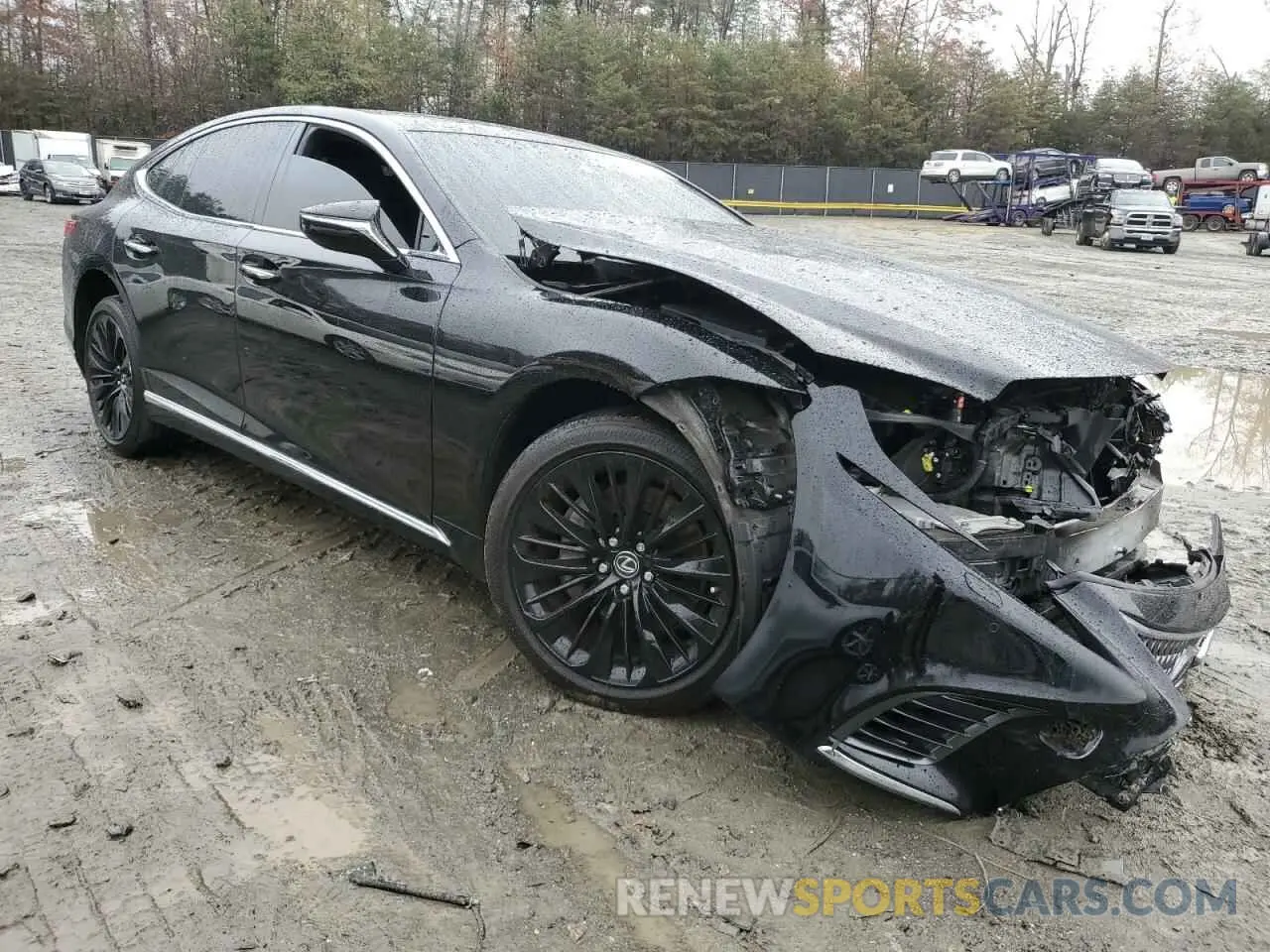 4 fotografías del automóvil dañado JTHC51FF1K5005423 LEXUS LS500 2019