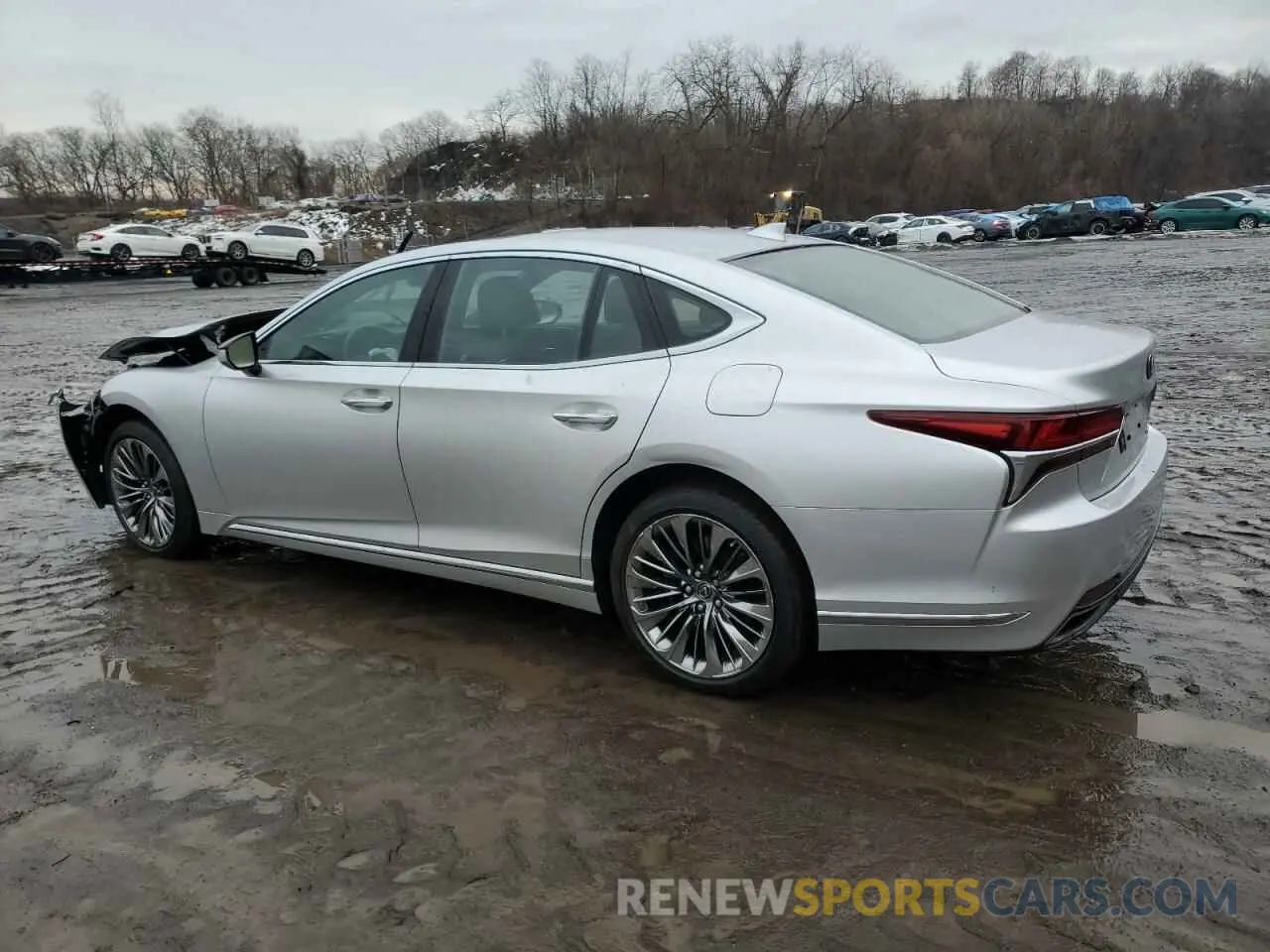 2 fotografías del automóvil dañado JTHC51FF1K5007446 LEXUS LS500 2019