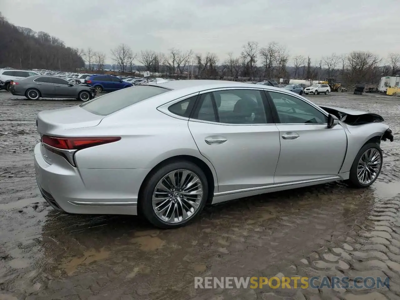 3 fotografías del automóvil dañado JTHC51FF1K5007446 LEXUS LS500 2019
