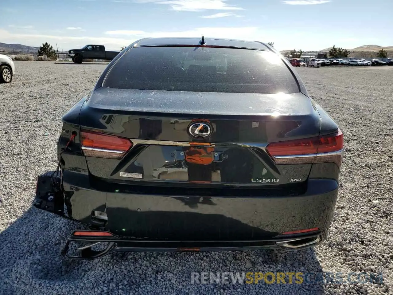 6 fotografías del automóvil dañado JTHC51FF2K5005916 LEXUS LS500 2019