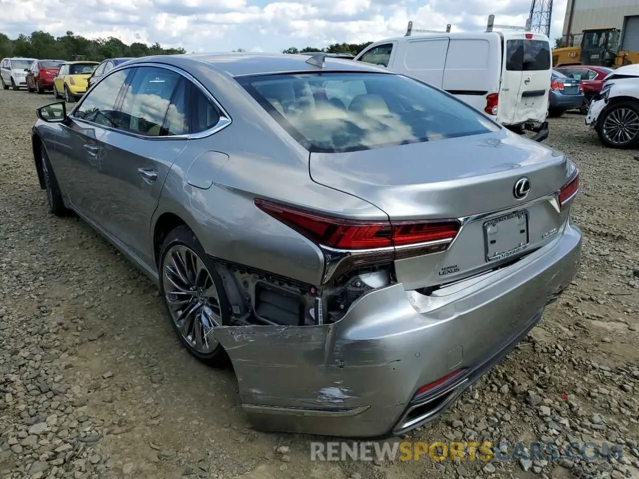 3 fotografías del automóvil dañado JTHC51FF2K5006600 LEXUS LS500 2019