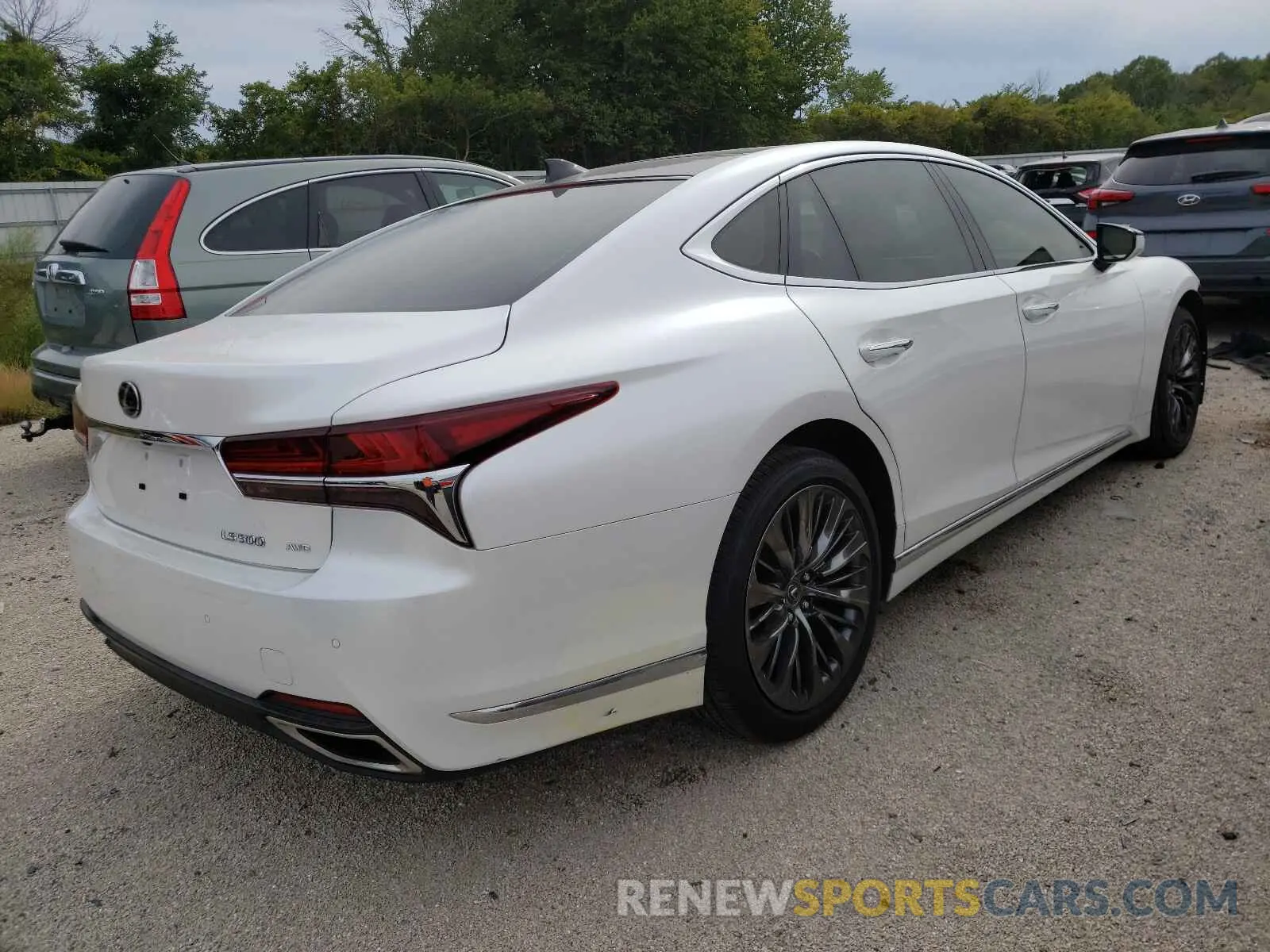 4 fotografías del automóvil dañado JTHC51FF4K5006825 LEXUS LS500 2019