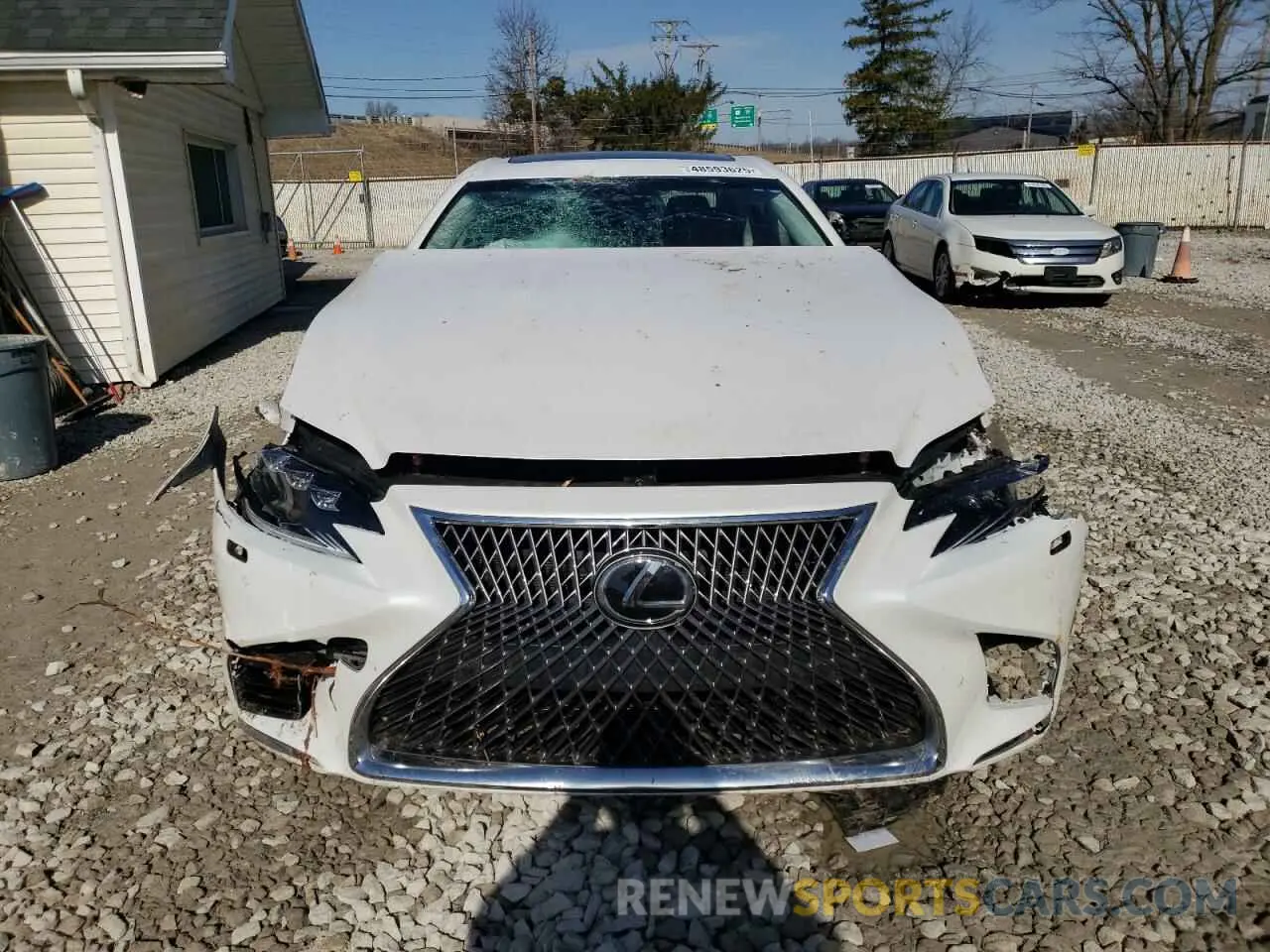 5 fotografías del automóvil dañado JTHC51FF6K5005529 LEXUS LS500 2019