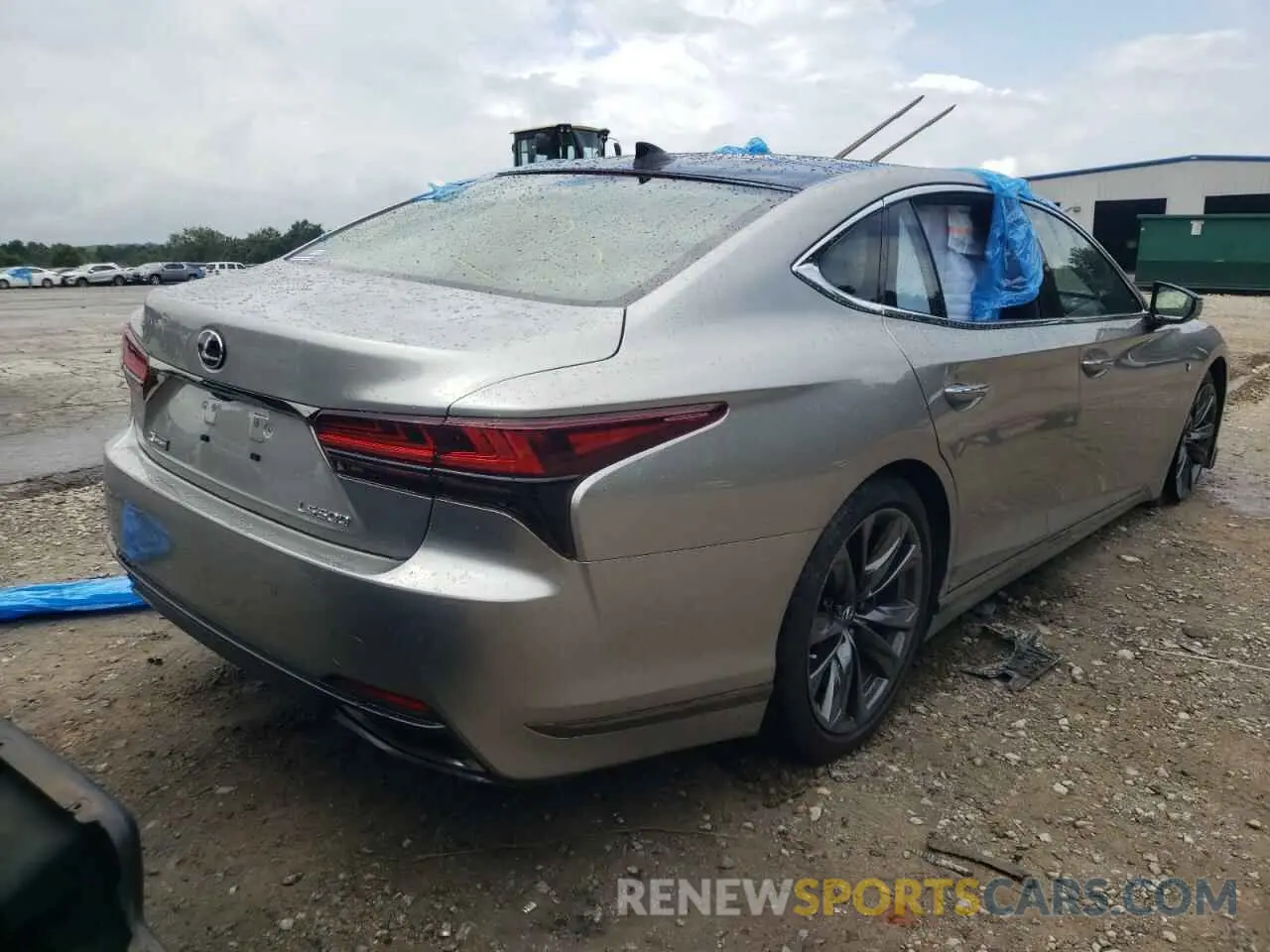 4 fotografías del automóvil dañado JTHF51FF6M5014005 LEXUS LS500 2021