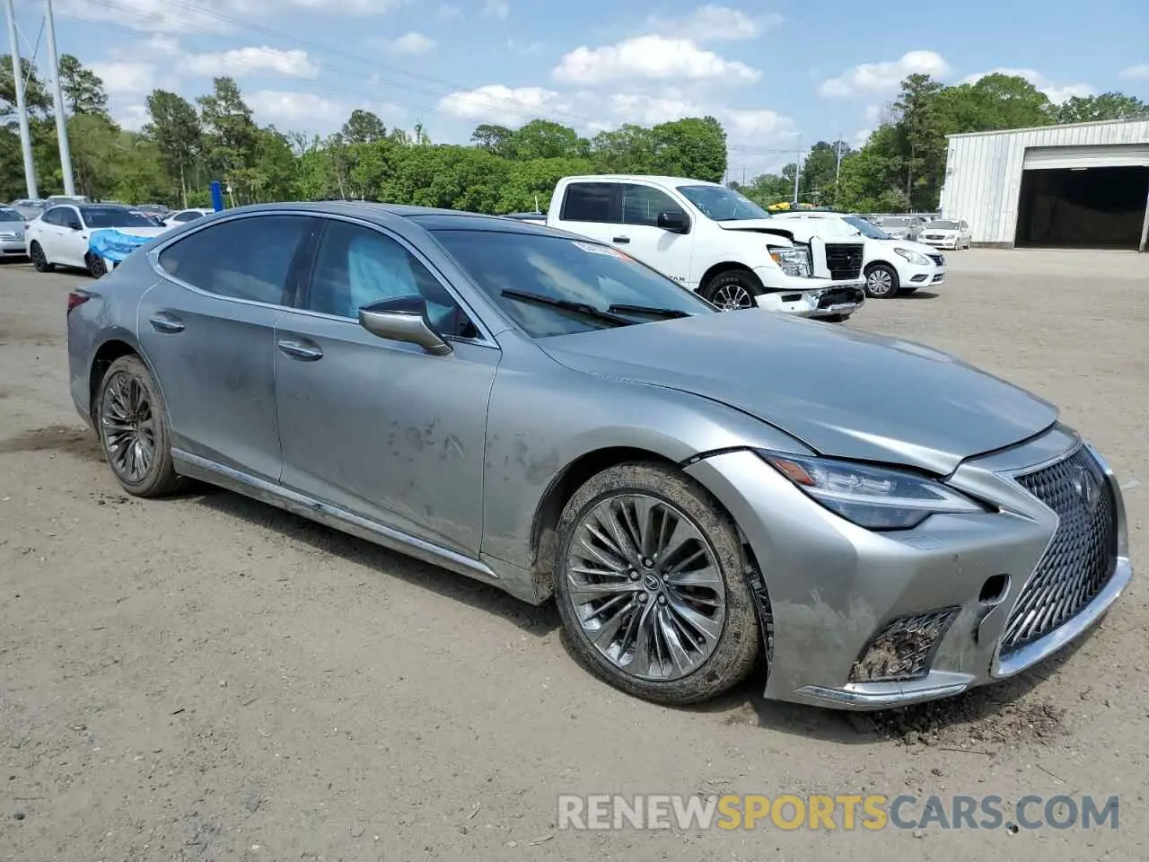 4 fotografías del automóvil dañado JTHD51FF0N5015983 LEXUS LS500 2022