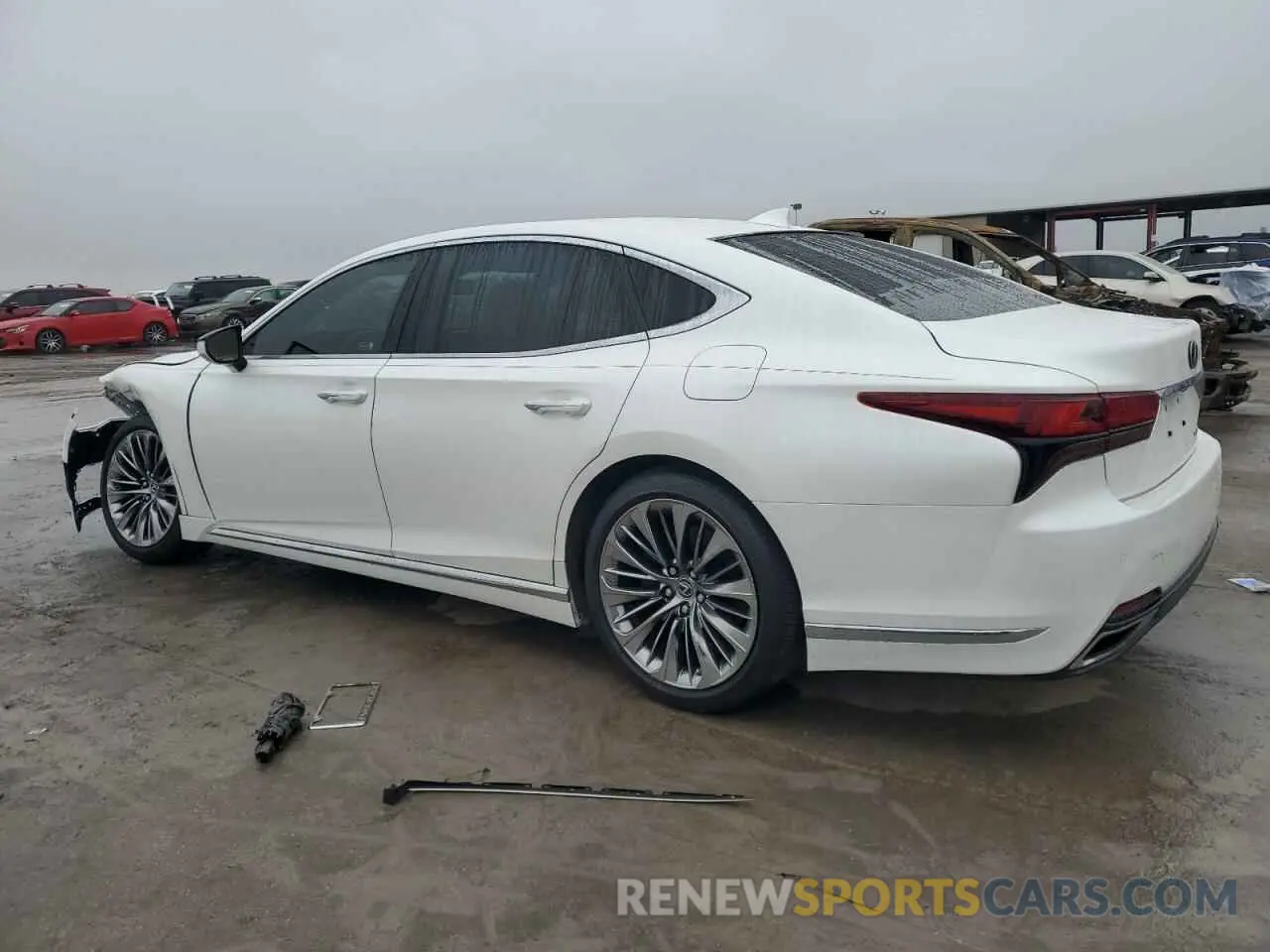 2 fotografías del automóvil dañado JTHD51FF7N5015883 LEXUS LS500 2022
