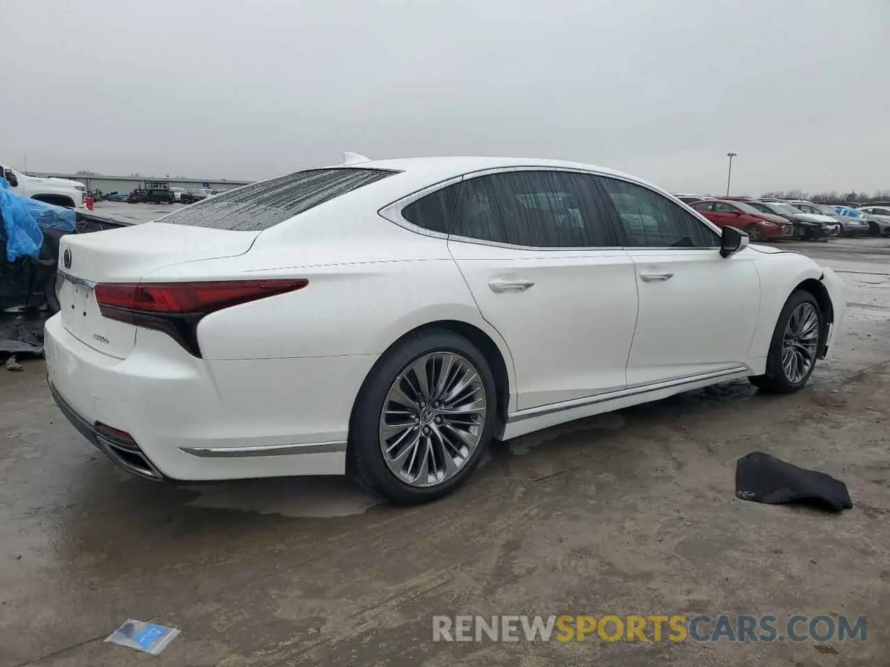 3 fotografías del automóvil dañado JTHD51FF7N5015883 LEXUS LS500 2022