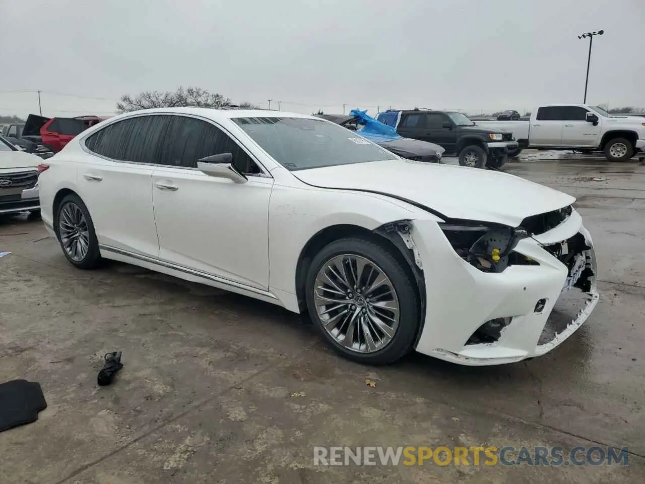 4 fotografías del automóvil dañado JTHD51FF7N5015883 LEXUS LS500 2022