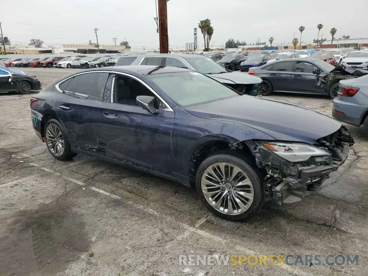 4 fotografías del automóvil dañado JTHD51FFXP5018375 LEXUS LS500 2023