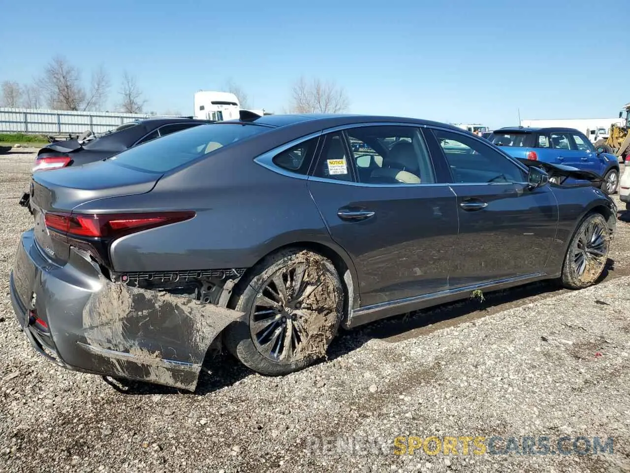 3 fotografías del automóvil dañado JTHD51FFXP5018702 LEXUS LS500 2023