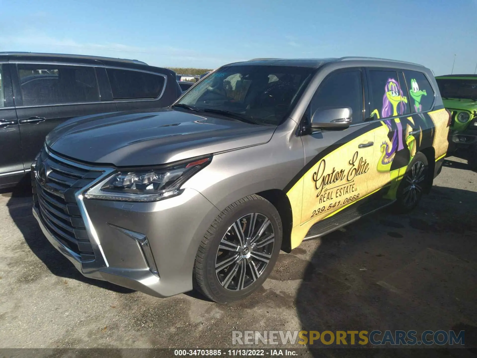 2 fotografías del automóvil dañado JTJDY7AX9L4315730 LEXUS LX 2020