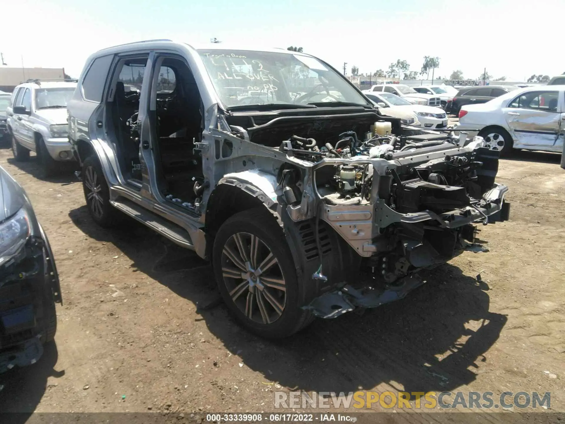1 fotografías del automóvil dañado JTJDY7AX5M4337113 LEXUS LX 2021