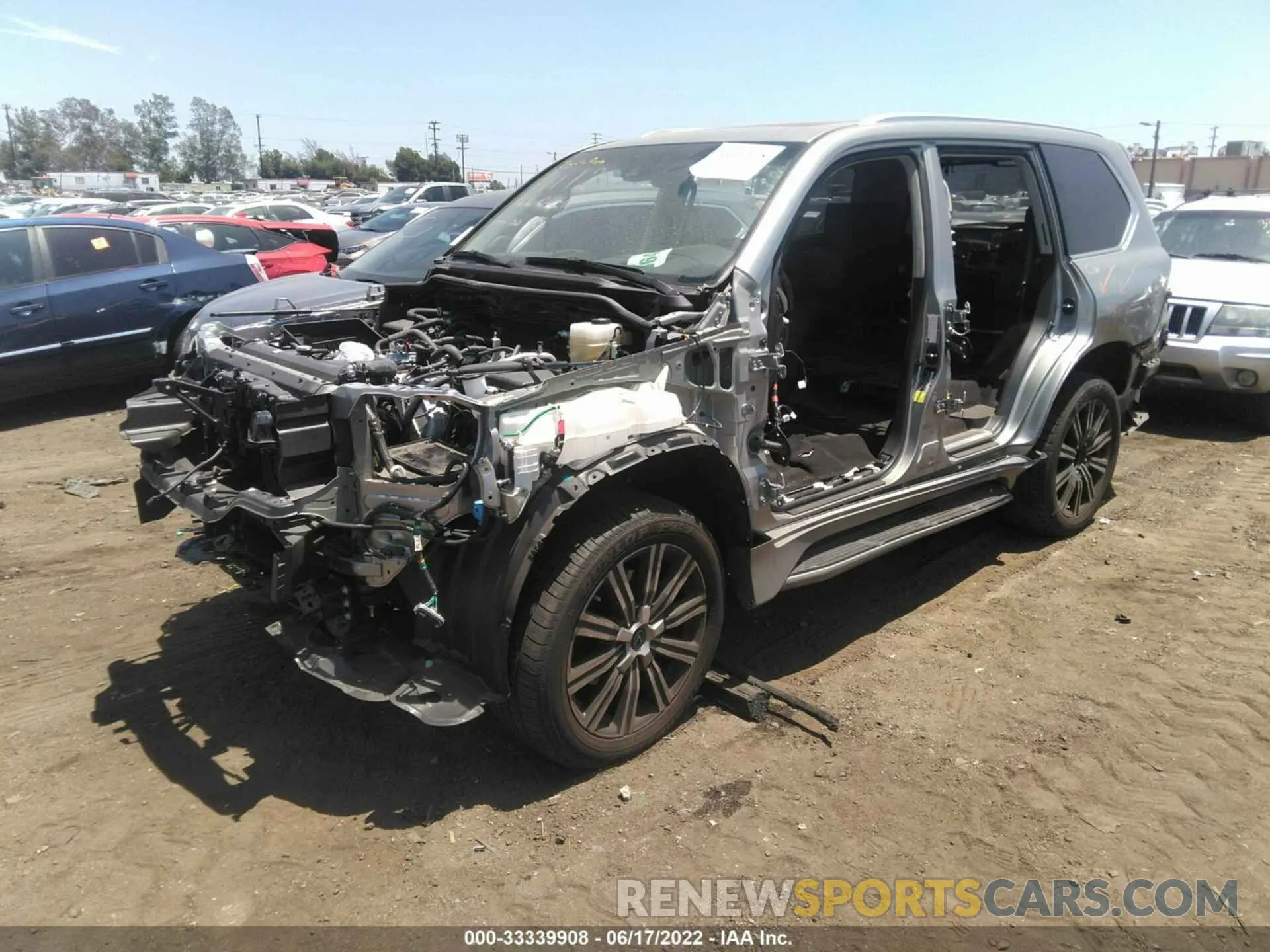2 fotografías del automóvil dañado JTJDY7AX5M4337113 LEXUS LX 2021