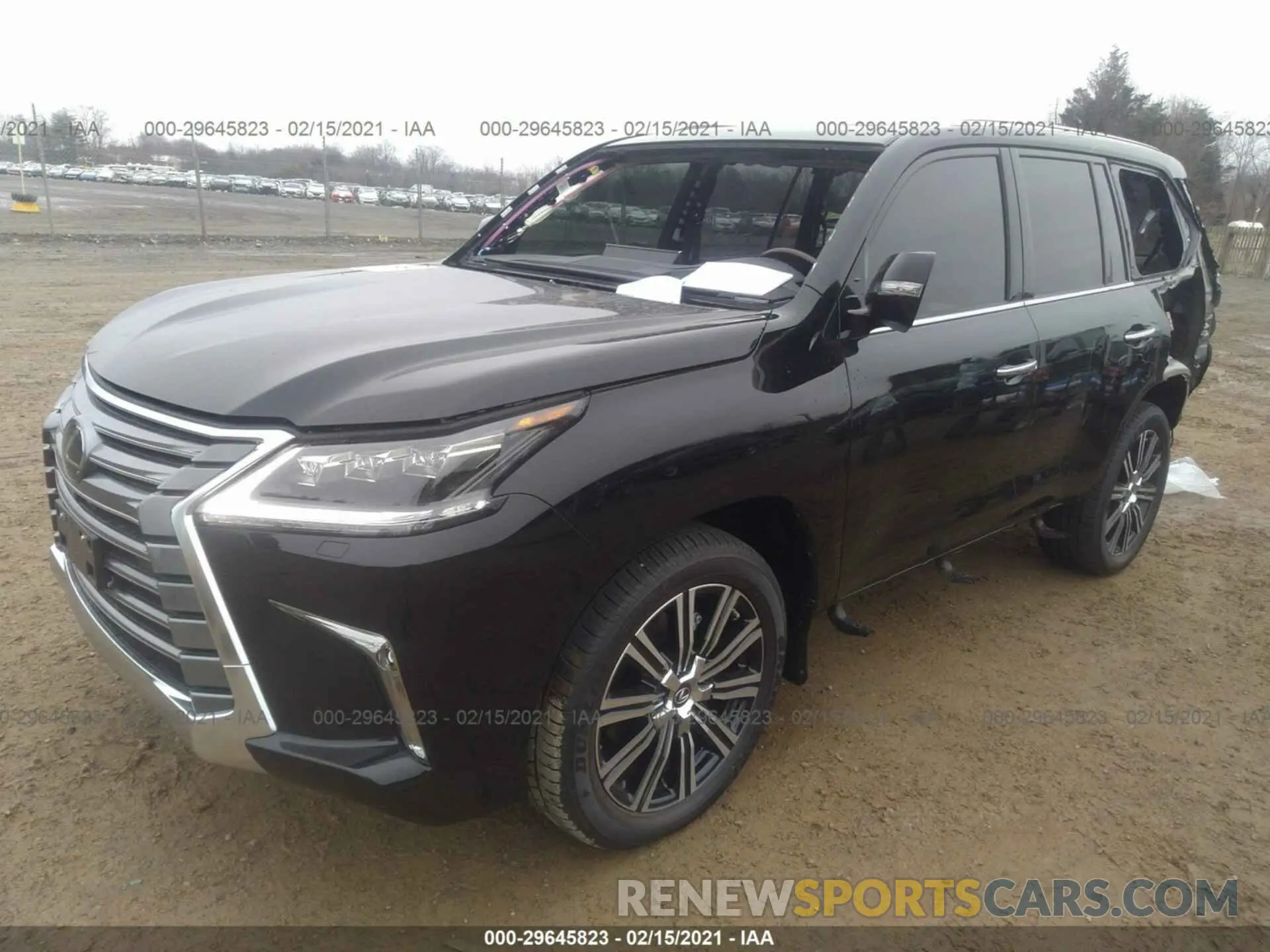 2 fotografías del automóvil dañado JTJDY7AX8M4336070 LEXUS LX 2021