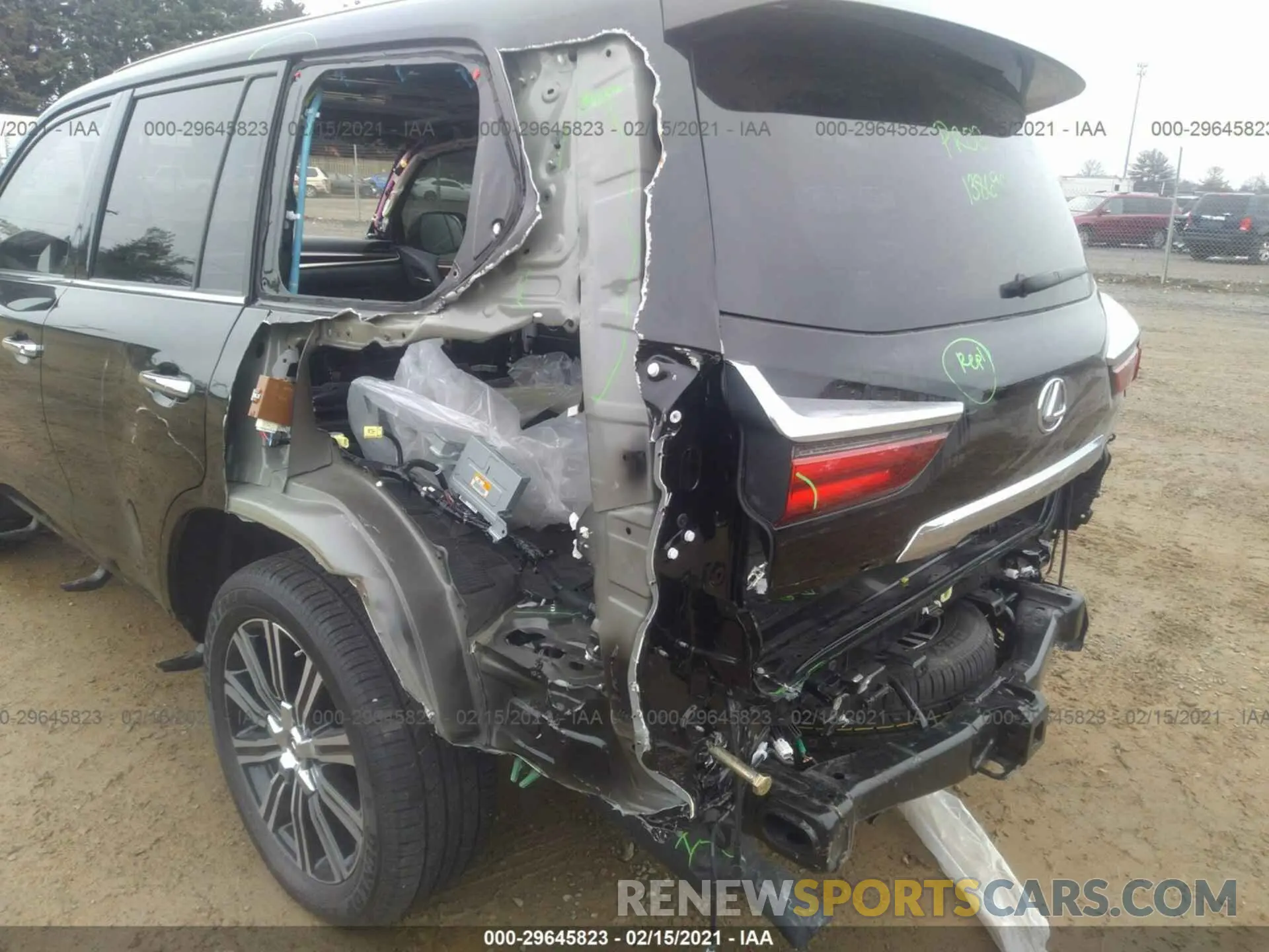 6 fotografías del automóvil dañado JTJDY7AX8M4336070 LEXUS LX 2021