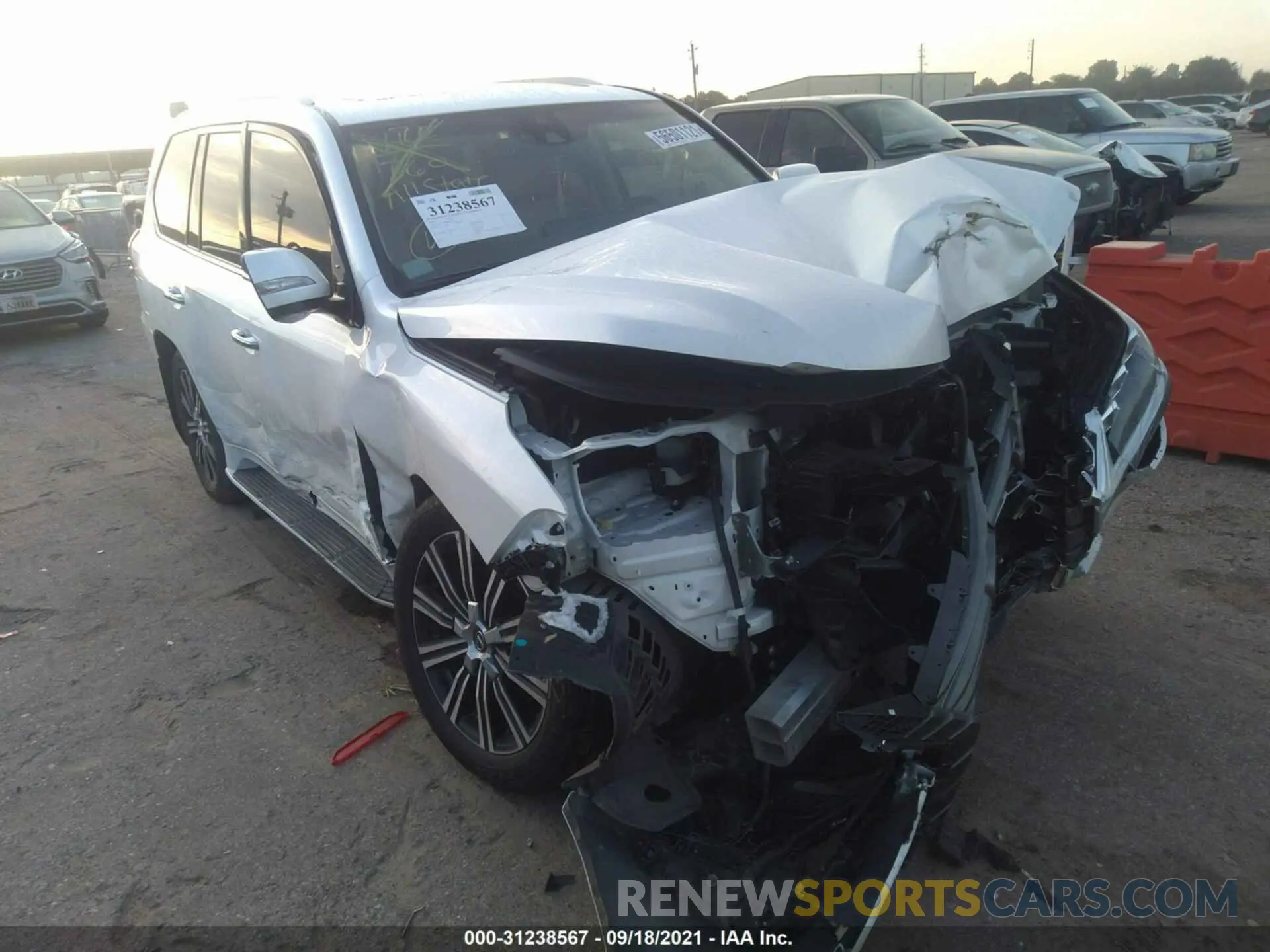 1 fotografías del automóvil dañado JTJFY7AX8M4334019 LEXUS LX 2021