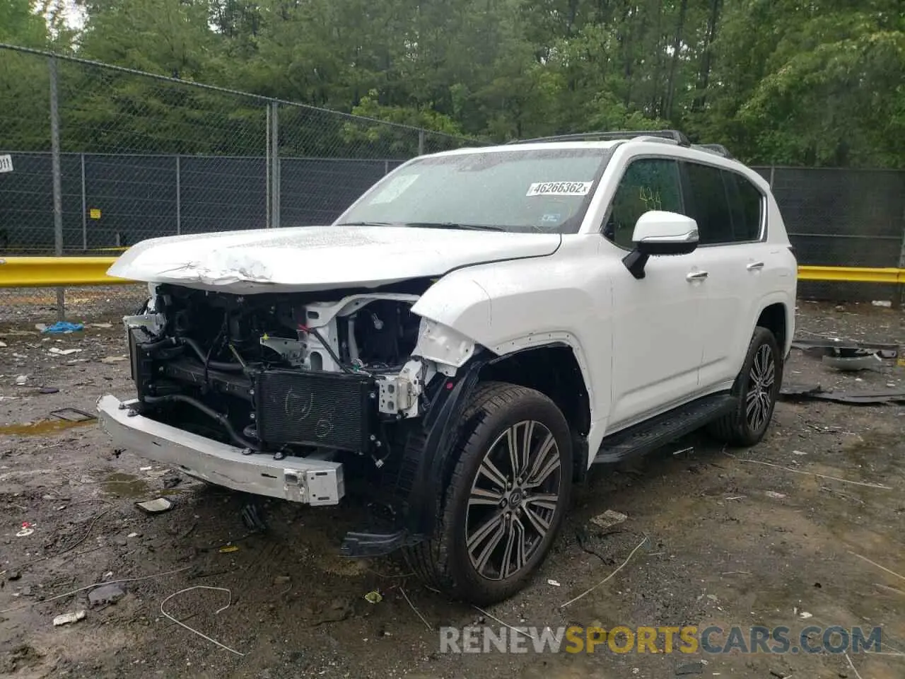 2 fotografías del automóvil dañado JTJGB7CXXN4003236 LEXUS LX 600 BAS 2022
