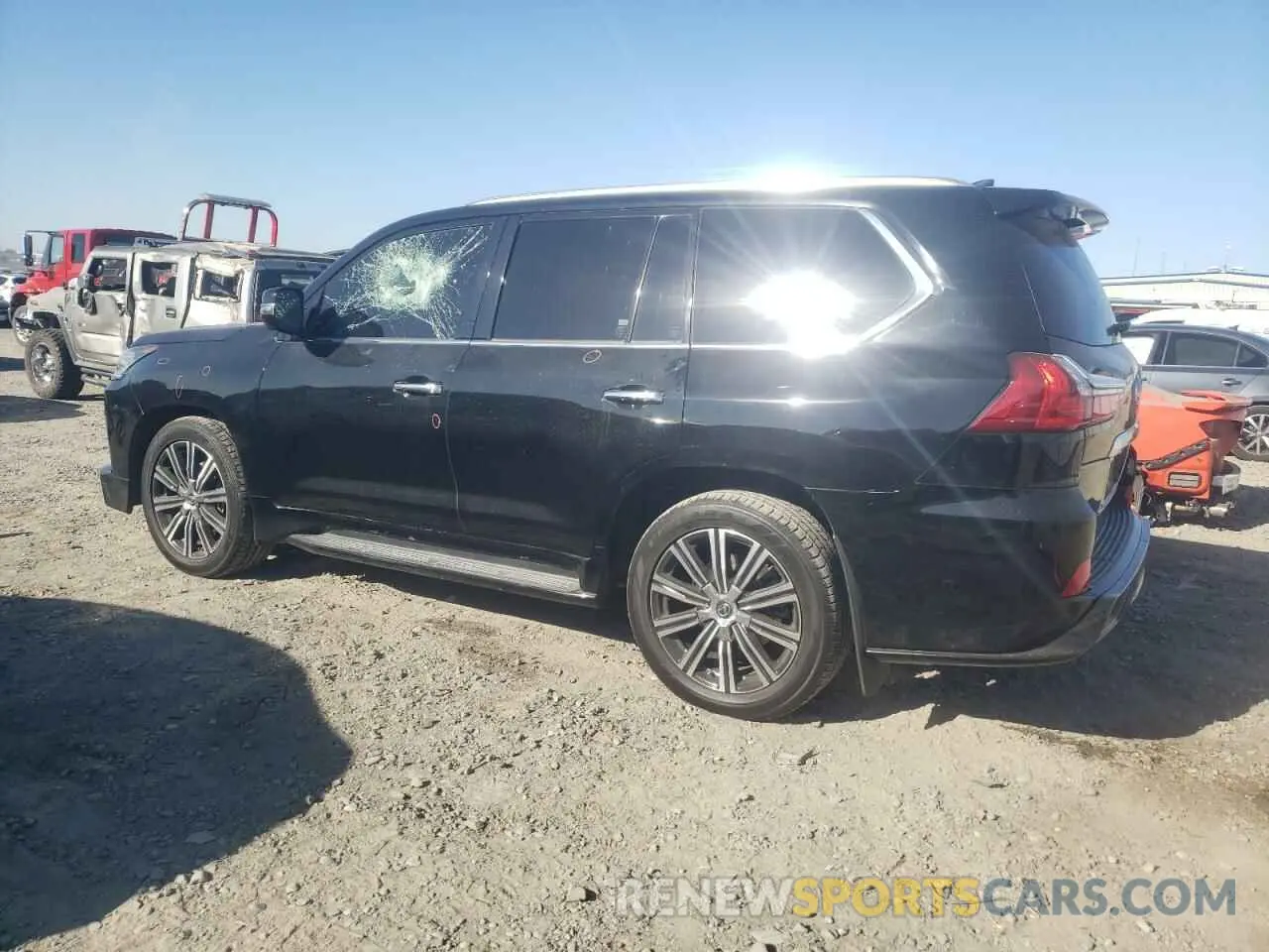 2 fotografías del automóvil dañado JTJDY7AX9L4332897 LEXUS LX570 2020