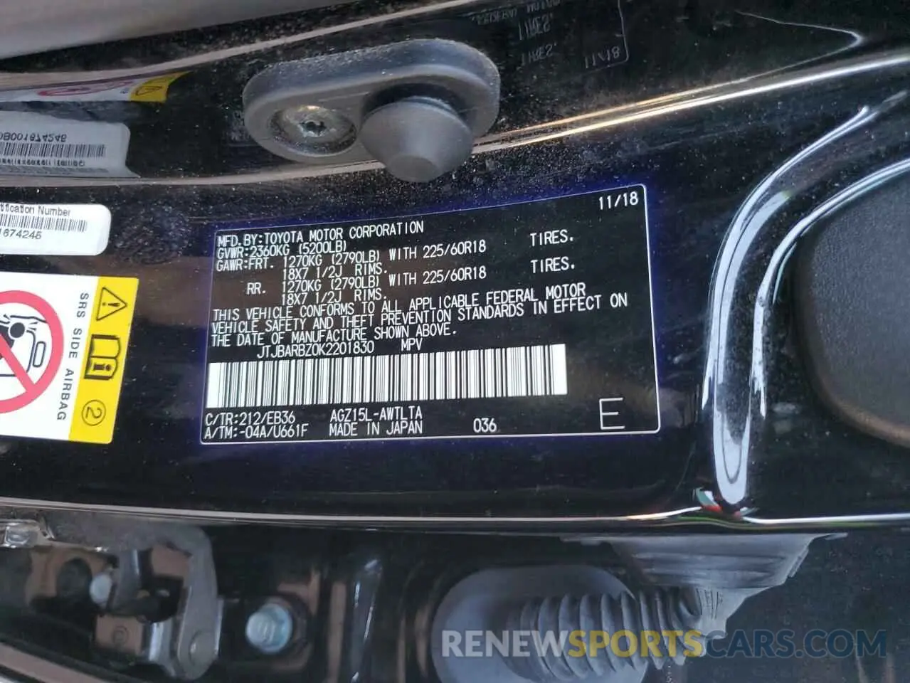 13 fotografías del automóvil dañado JTJBARBZ0K2201830 LEXUS NX 2019