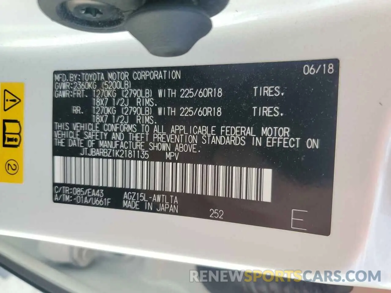 14 fotografías del automóvil dañado JTJBARBZ1K2181135 LEXUS NX 2019