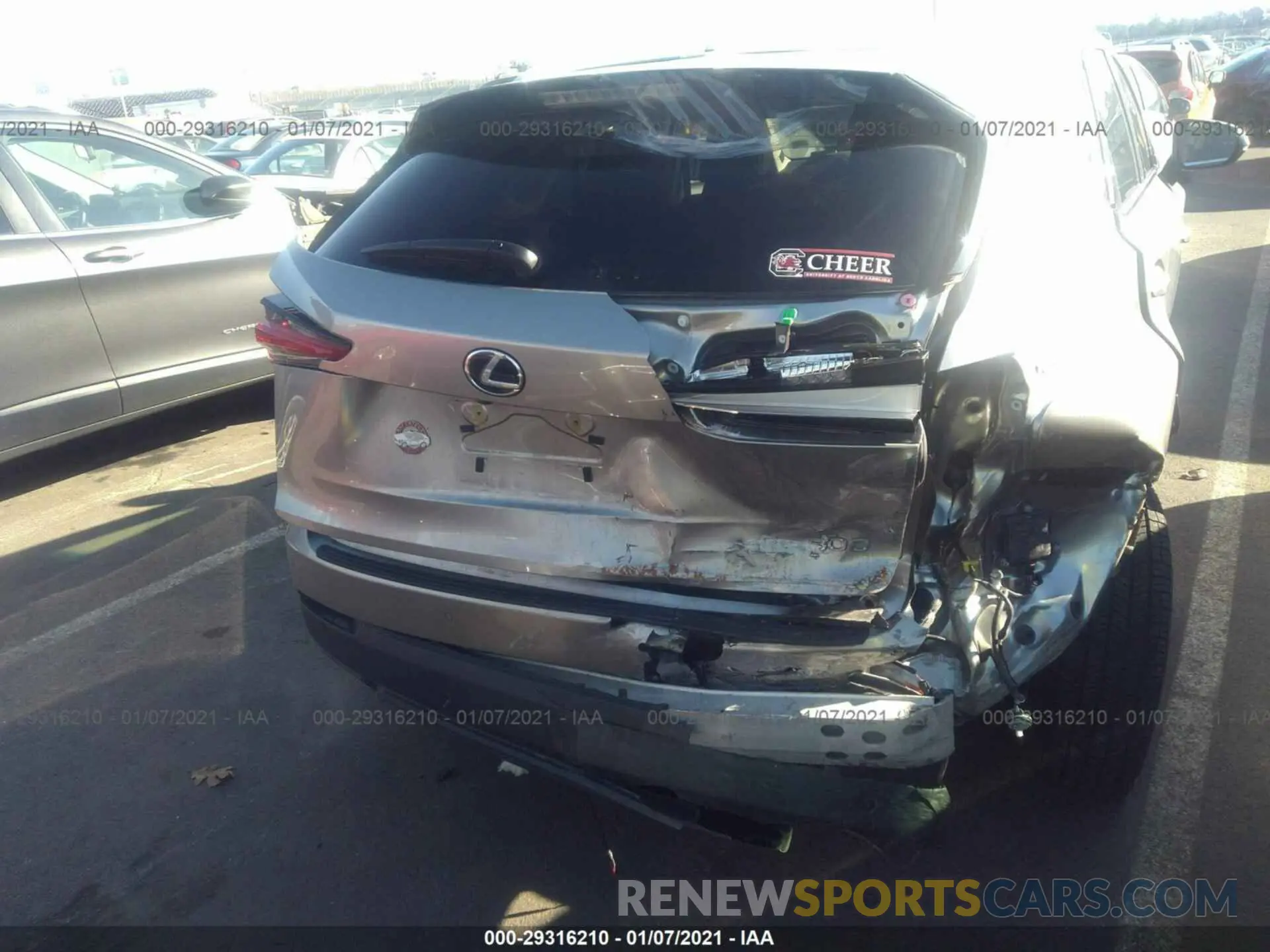 6 fotografías del automóvil dañado JTJBARBZ1K2203084 LEXUS NX 2019