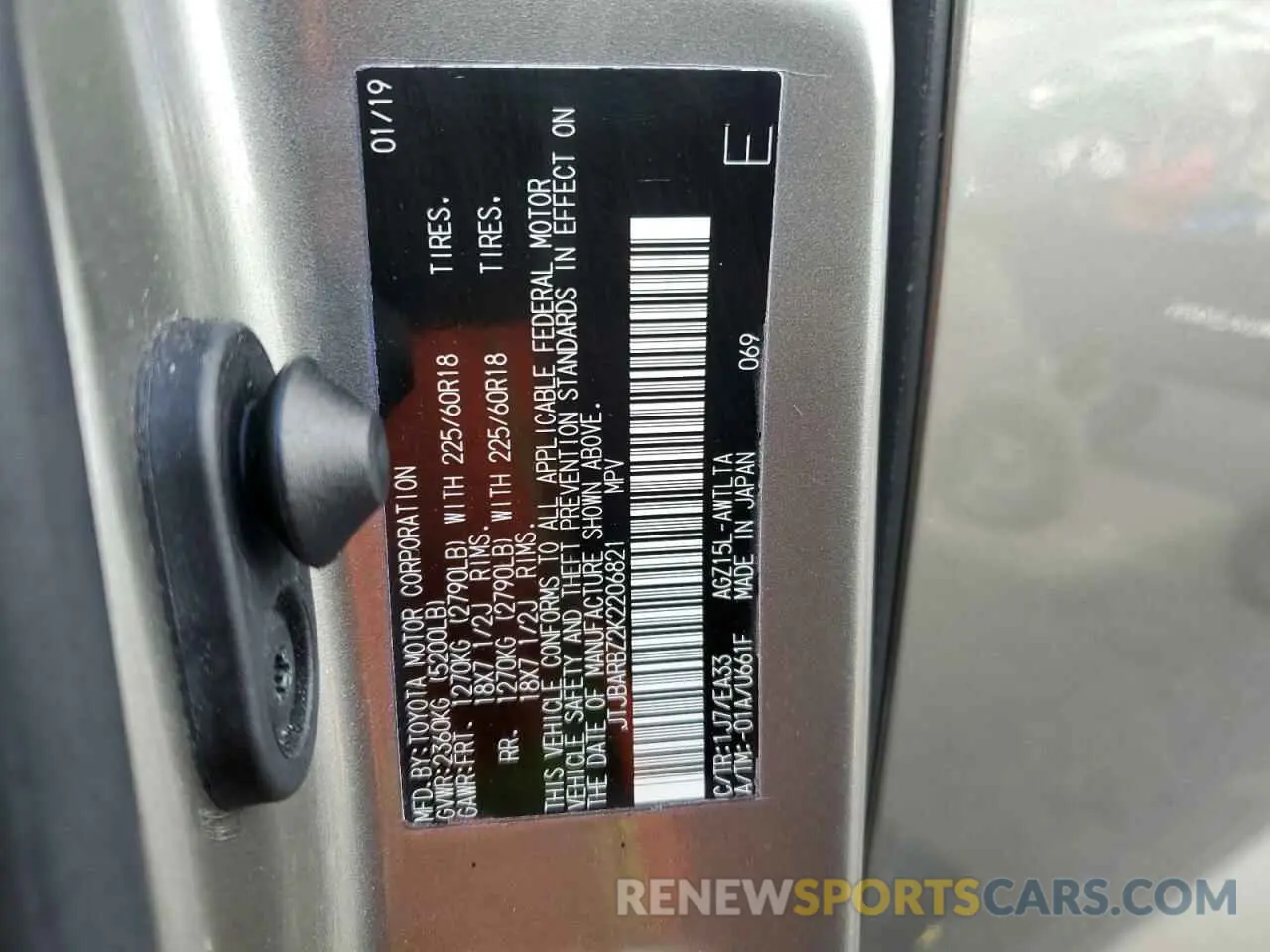 12 fotografías del automóvil dañado JTJBARBZ2K2206821 LEXUS NX 2019