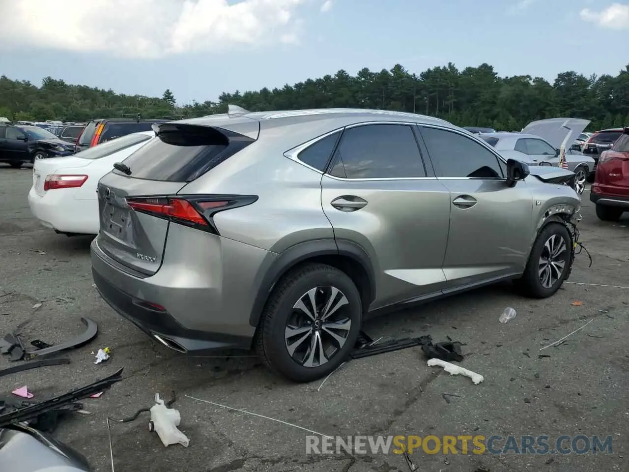 3 fotografías del automóvil dañado JTJBARBZ3K2207136 LEXUS NX 2019