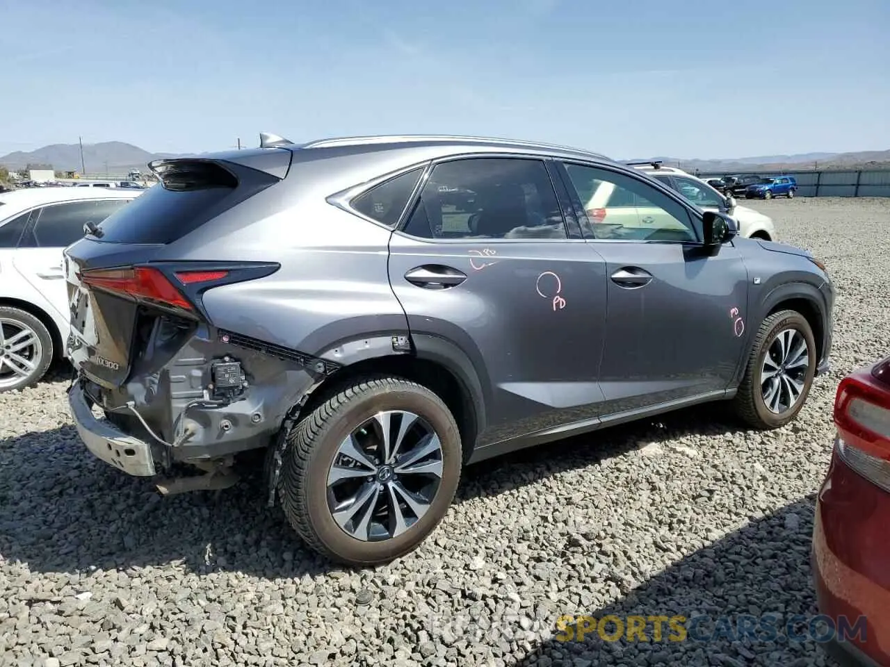 3 fotografías del automóvil dañado JTJBARBZ5K2204187 LEXUS NX 2019