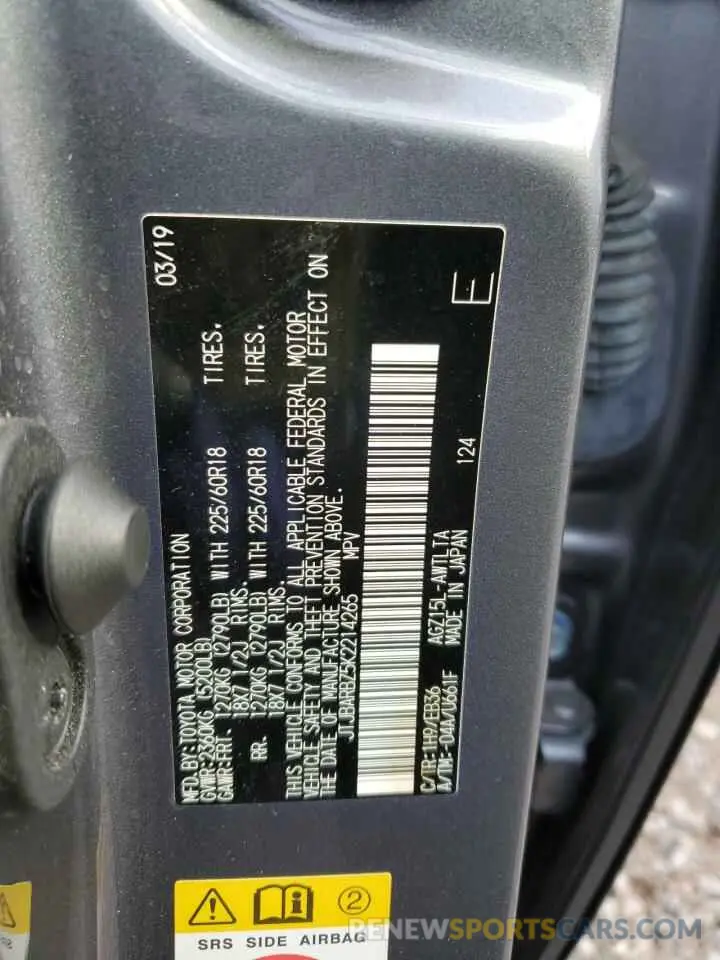 13 fotografías del automóvil dañado JTJBARBZ5K2214265 LEXUS NX 2019