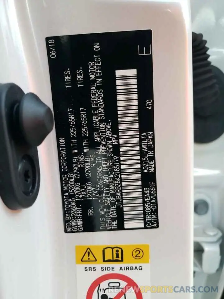 13 fotografías del automóvil dañado JTJBARBZ8K2185179 LEXUS NX 2019