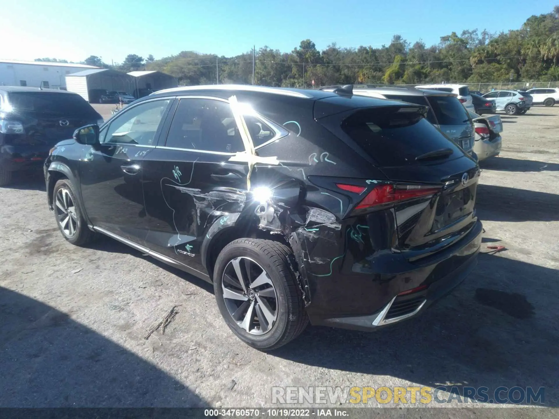 3 fotografías del automóvil dañado JTJBJRBZ1K2117533 LEXUS NX 2019