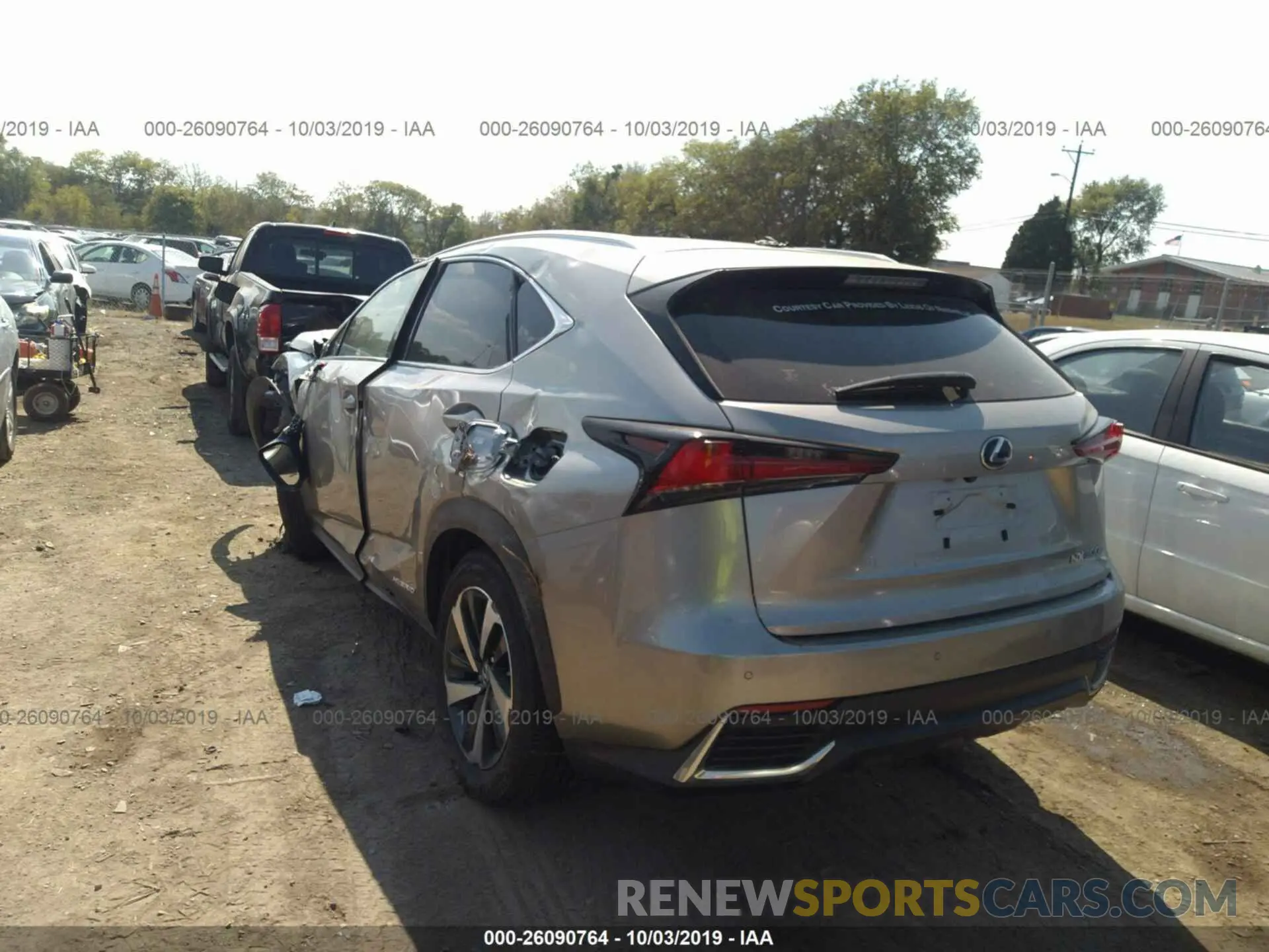 3 fotografías del automóvil dañado JTJBJRBZ2K2117153 LEXUS NX 2019