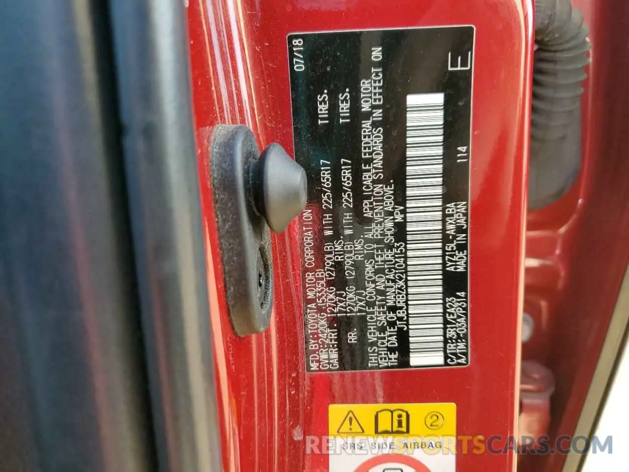 13 fotografías del automóvil dañado JTJBJRBZ3K2104153 LEXUS NX 2019