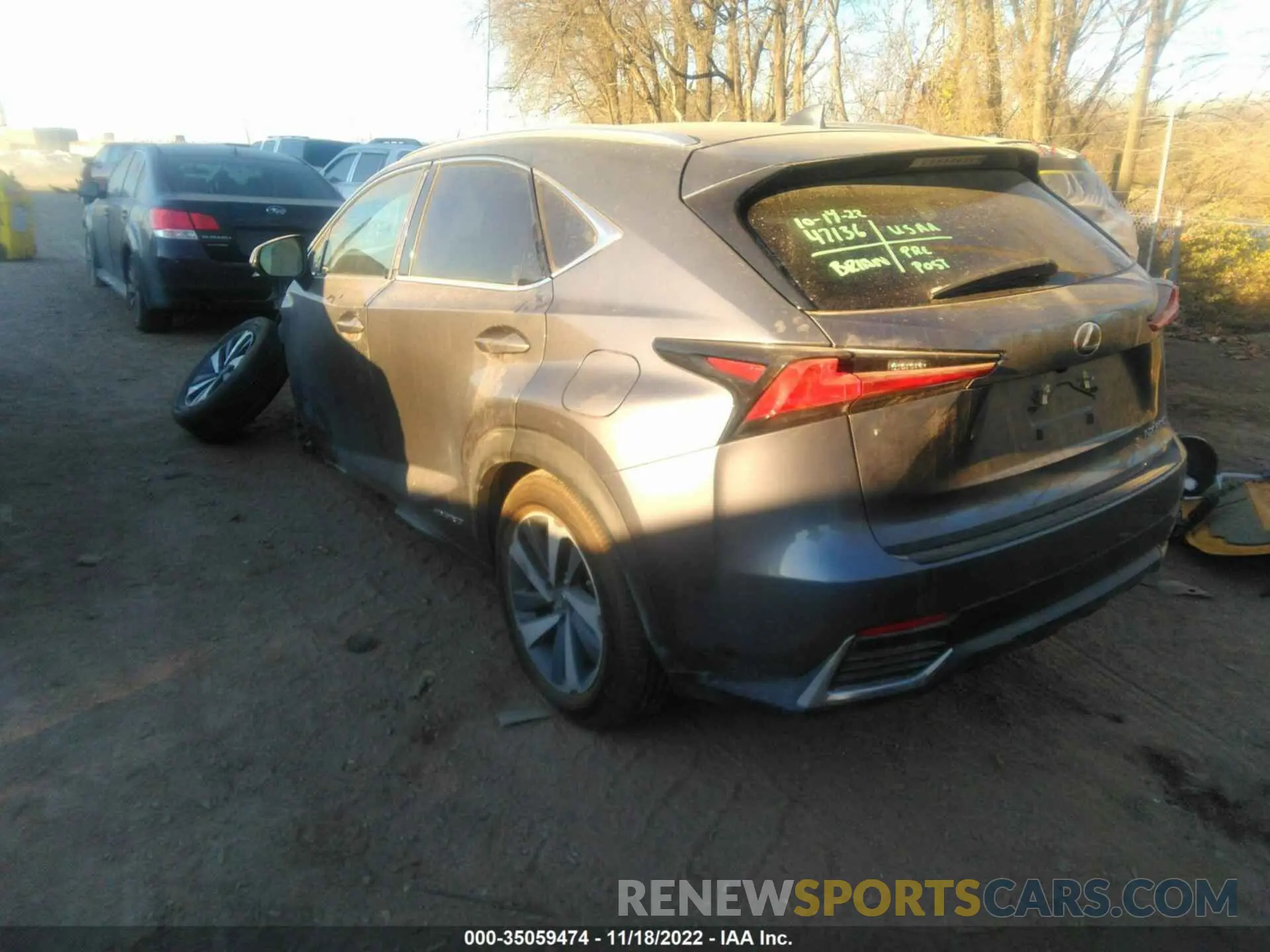 3 fotografías del automóvil dañado JTJBJRBZ3K2125035 LEXUS NX 2019