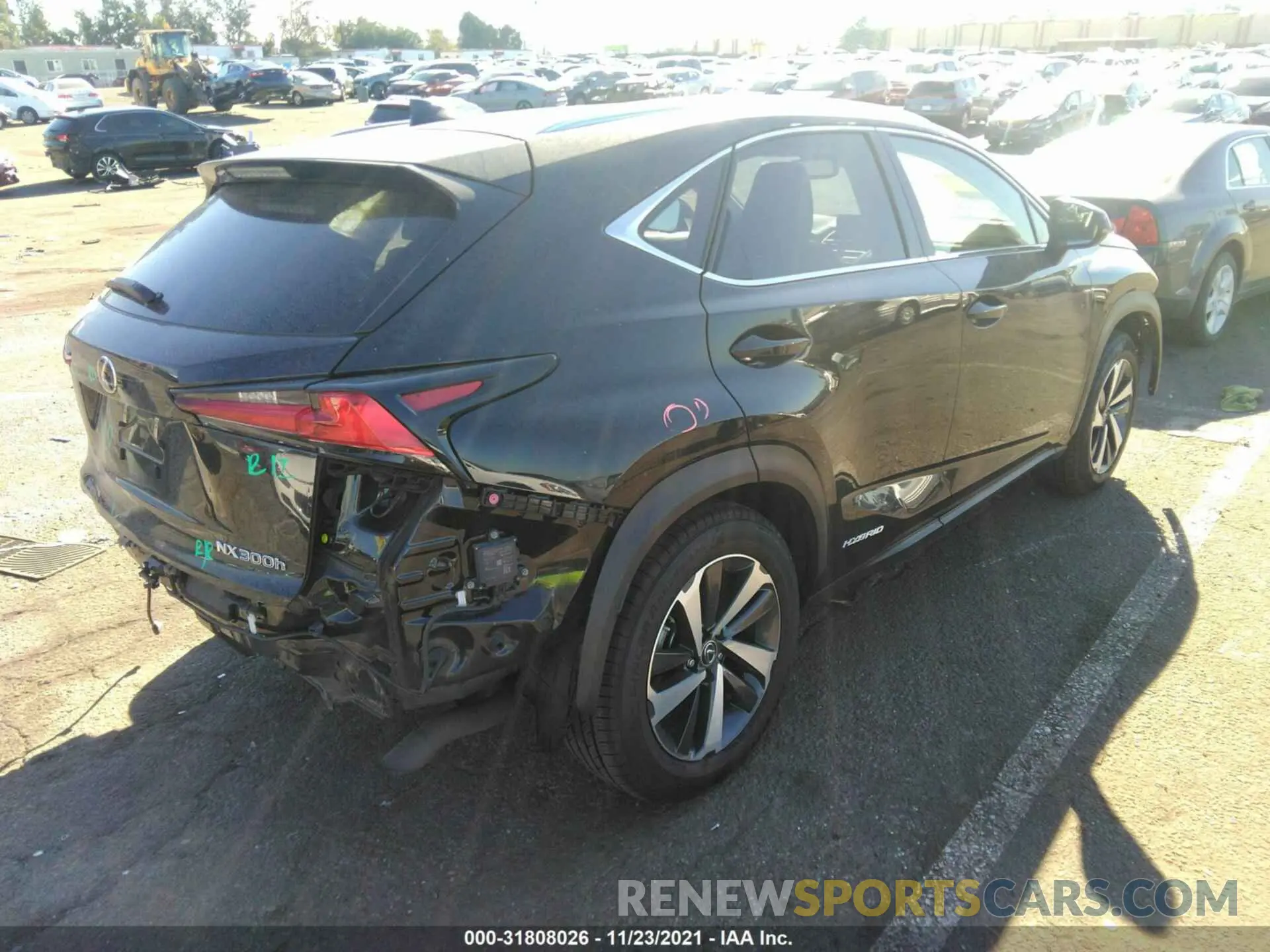 4 fotografías del automóvil dañado JTJBJRBZ5K2106194 LEXUS NX 2019