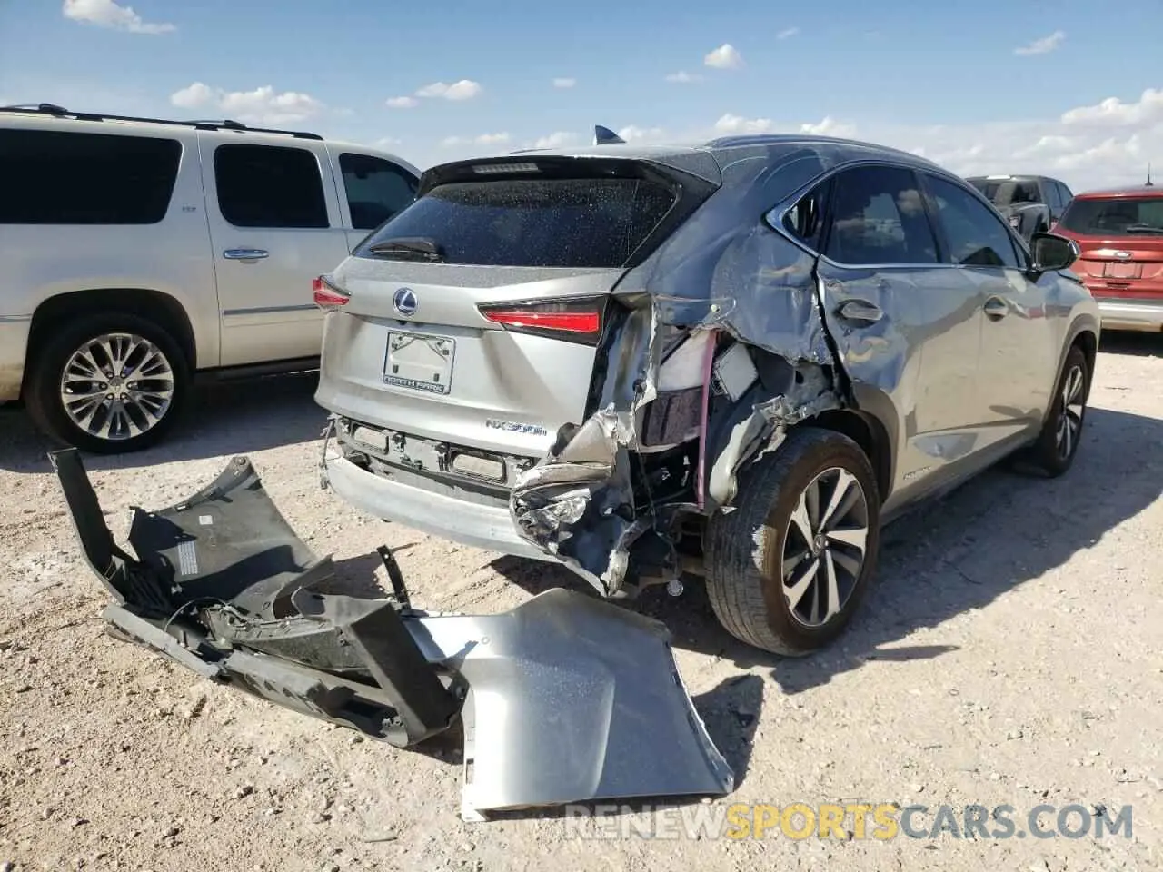 4 fotografías del automóvil dañado JTJBJRBZ5K2118085 LEXUS NX 2019