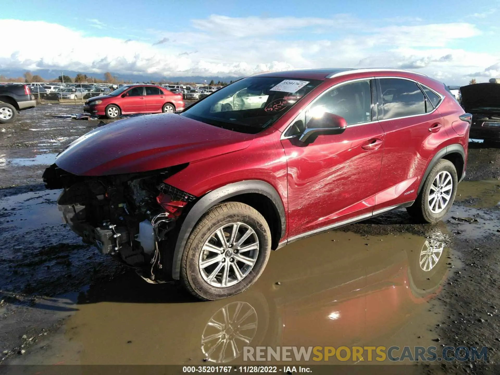 2 fotografías del automóvil dañado JTJBJRBZ6K2100999 LEXUS NX 2019