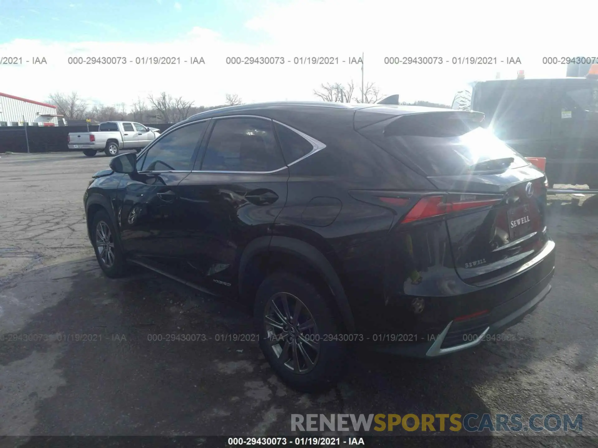 3 fotografías del automóvil dañado JTJBJRBZ9K2111298 LEXUS NX 2019