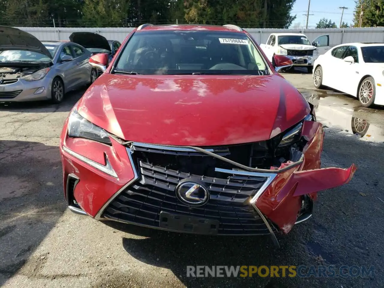 5 fotografías del automóvil dañado JTJBJRBZXK2101377 LEXUS NX 2019