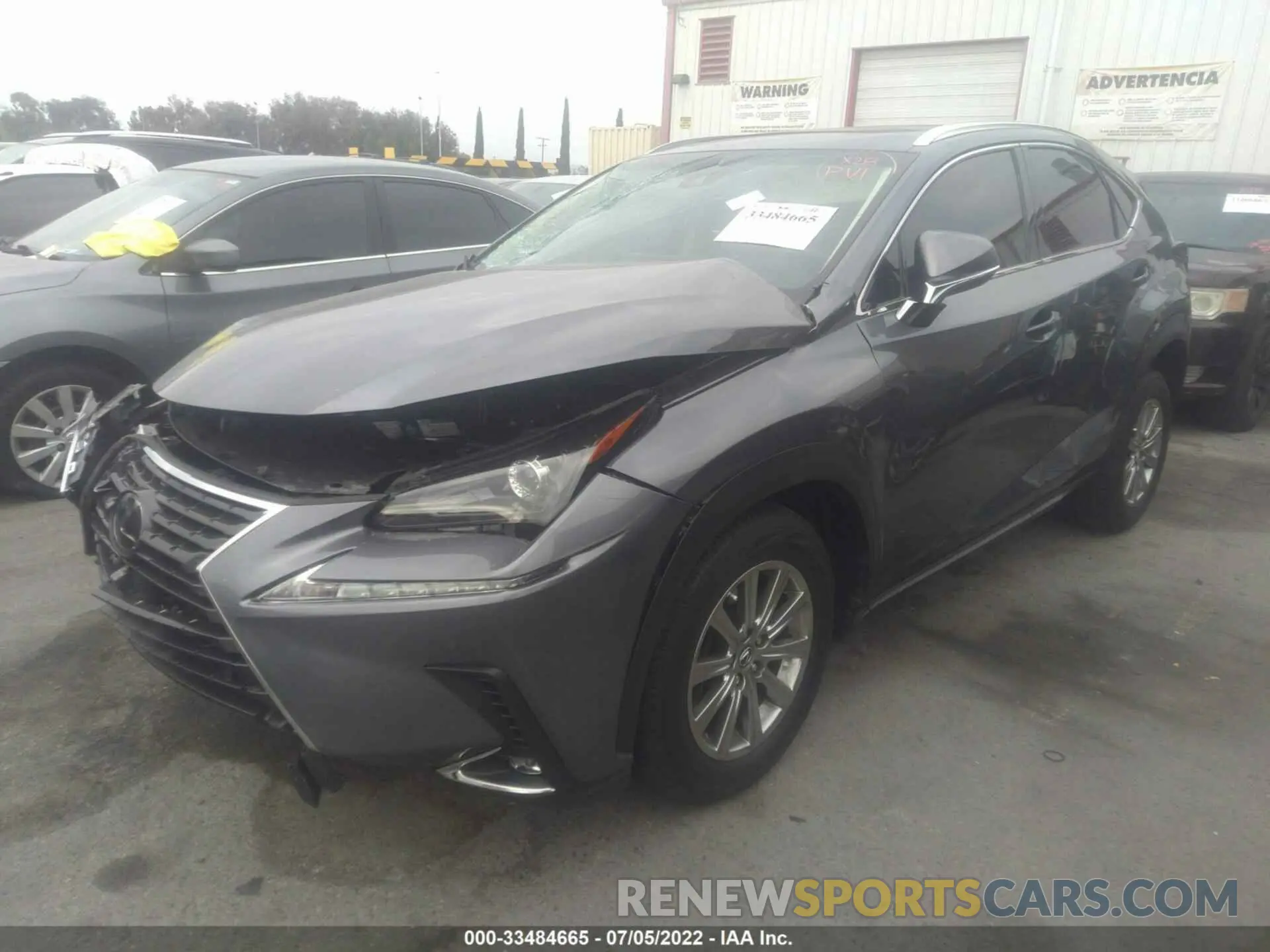 2 fotografías del automóvil dañado JTJYARBZ0K2142725 LEXUS NX 2019