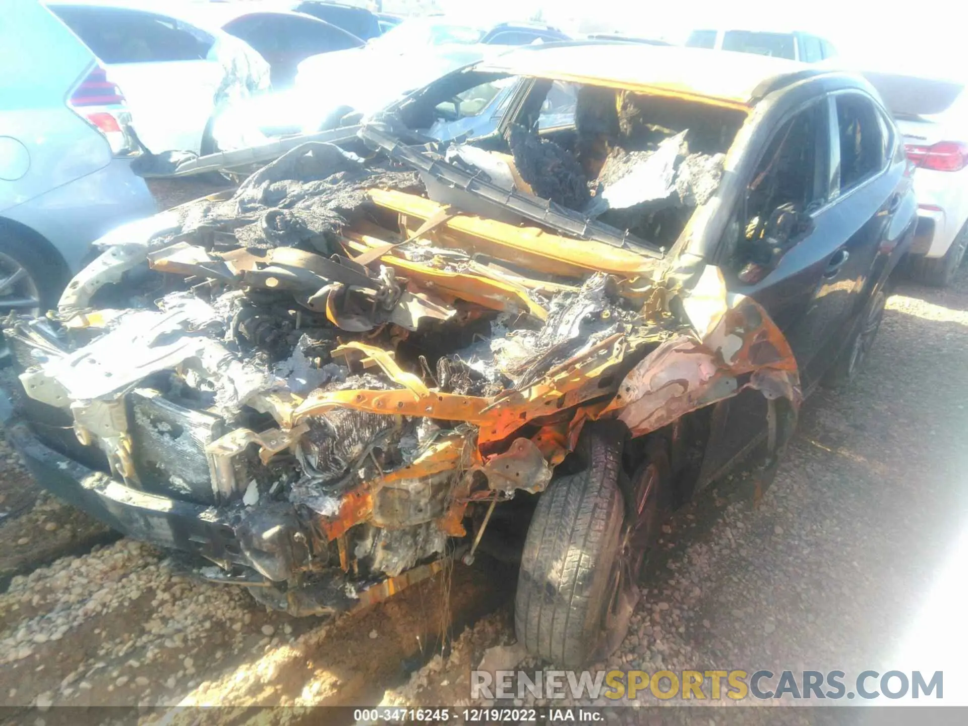 2 fotografías del automóvil dañado JTJYARBZ3K2153444 LEXUS NX 2019