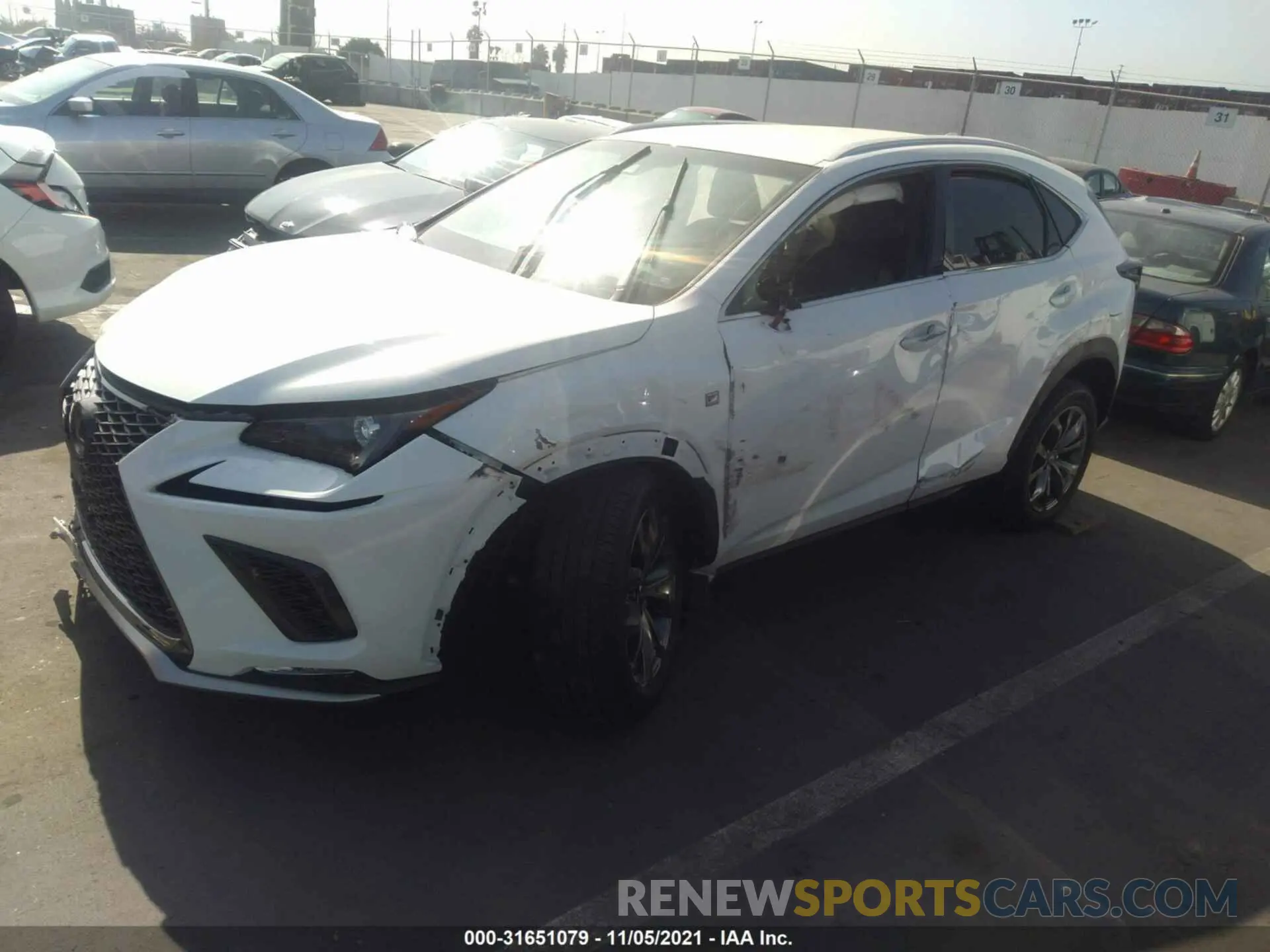2 fotografías del automóvil dañado JTJYARBZ4K2128665 LEXUS NX 2019