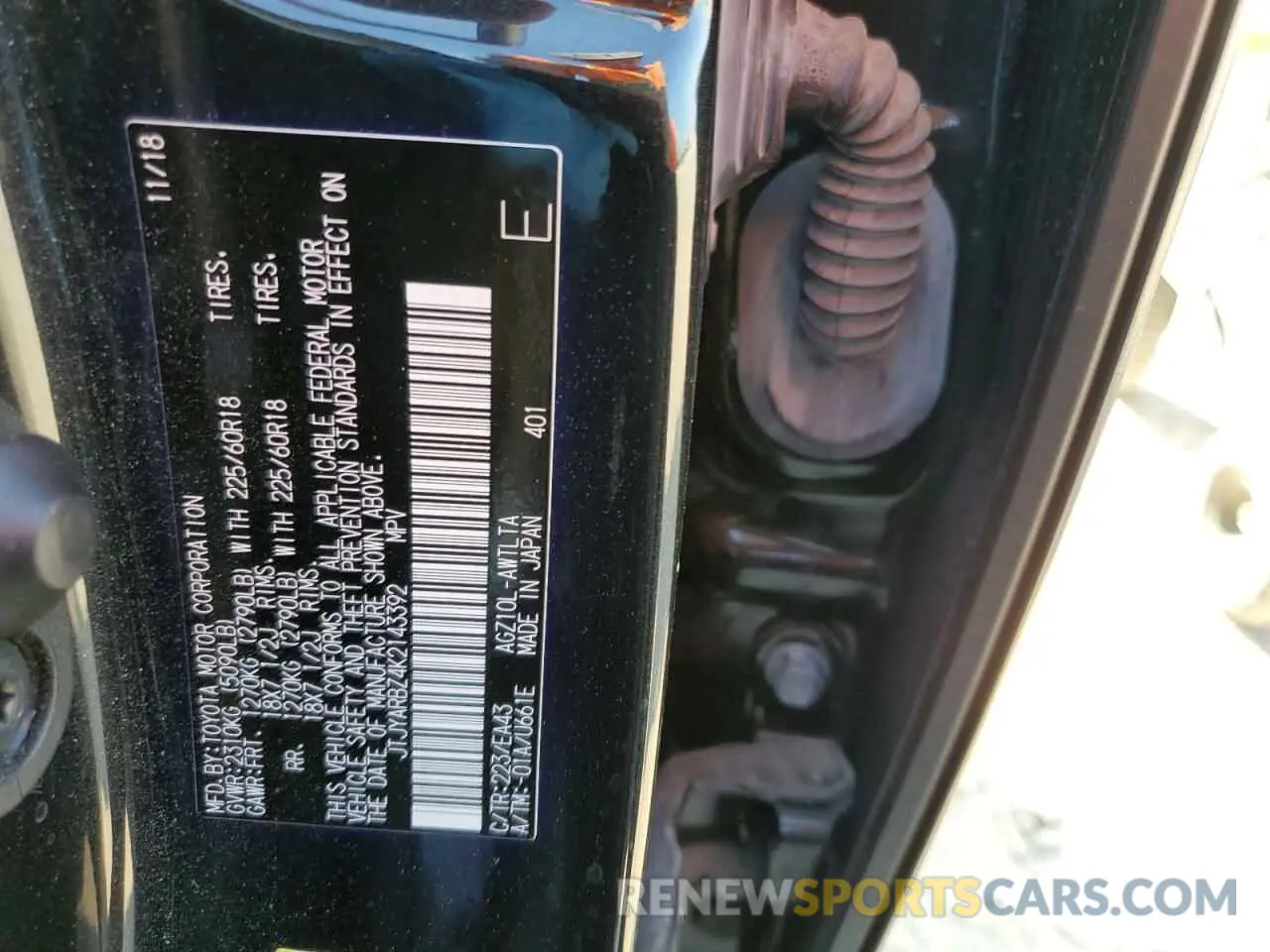 14 fotografías del automóvil dañado JTJYARBZ4K2143392 LEXUS NX 2019