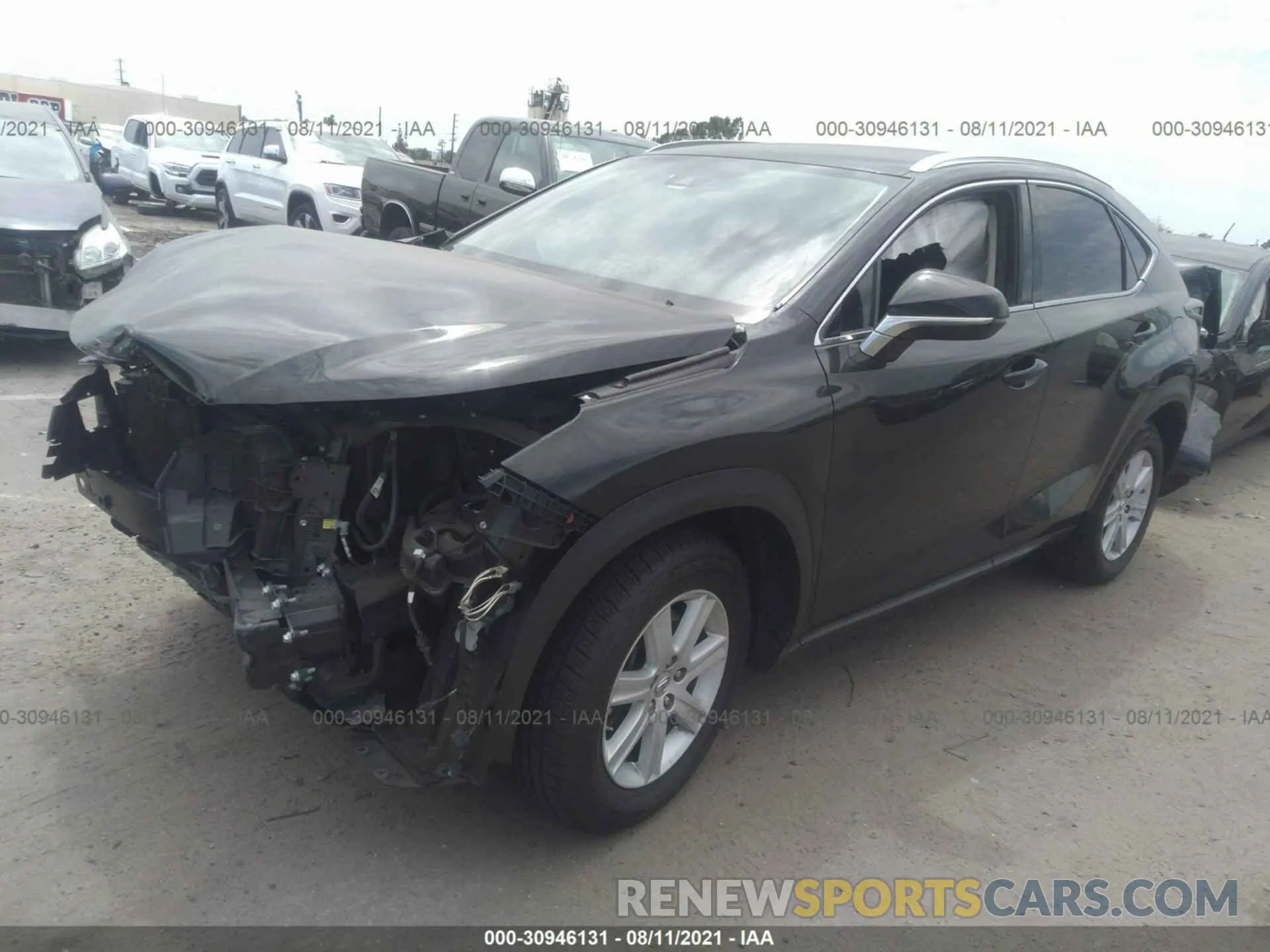 2 fotografías del automóvil dañado JTJAARBZ1L2166518 LEXUS NX 2020