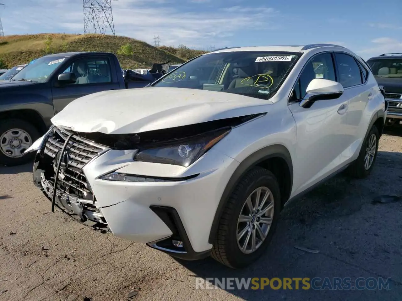 2 fotografías del automóvil dañado JTJDARDZ6L5010080 LEXUS NX 2020
