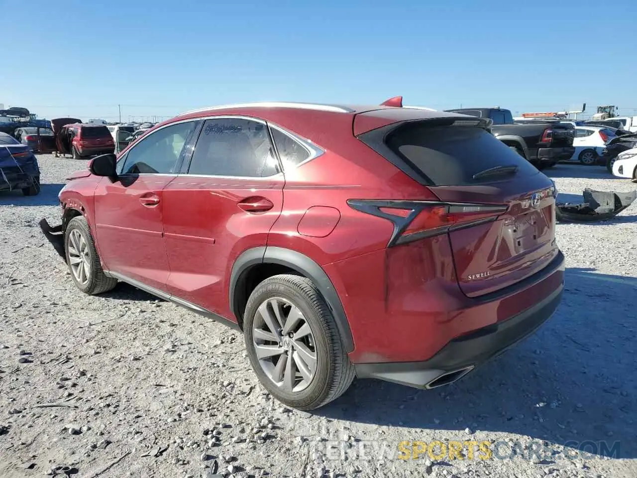 2 fotografías del automóvil dañado JTJGARBZ2L2160513 LEXUS NX 2020