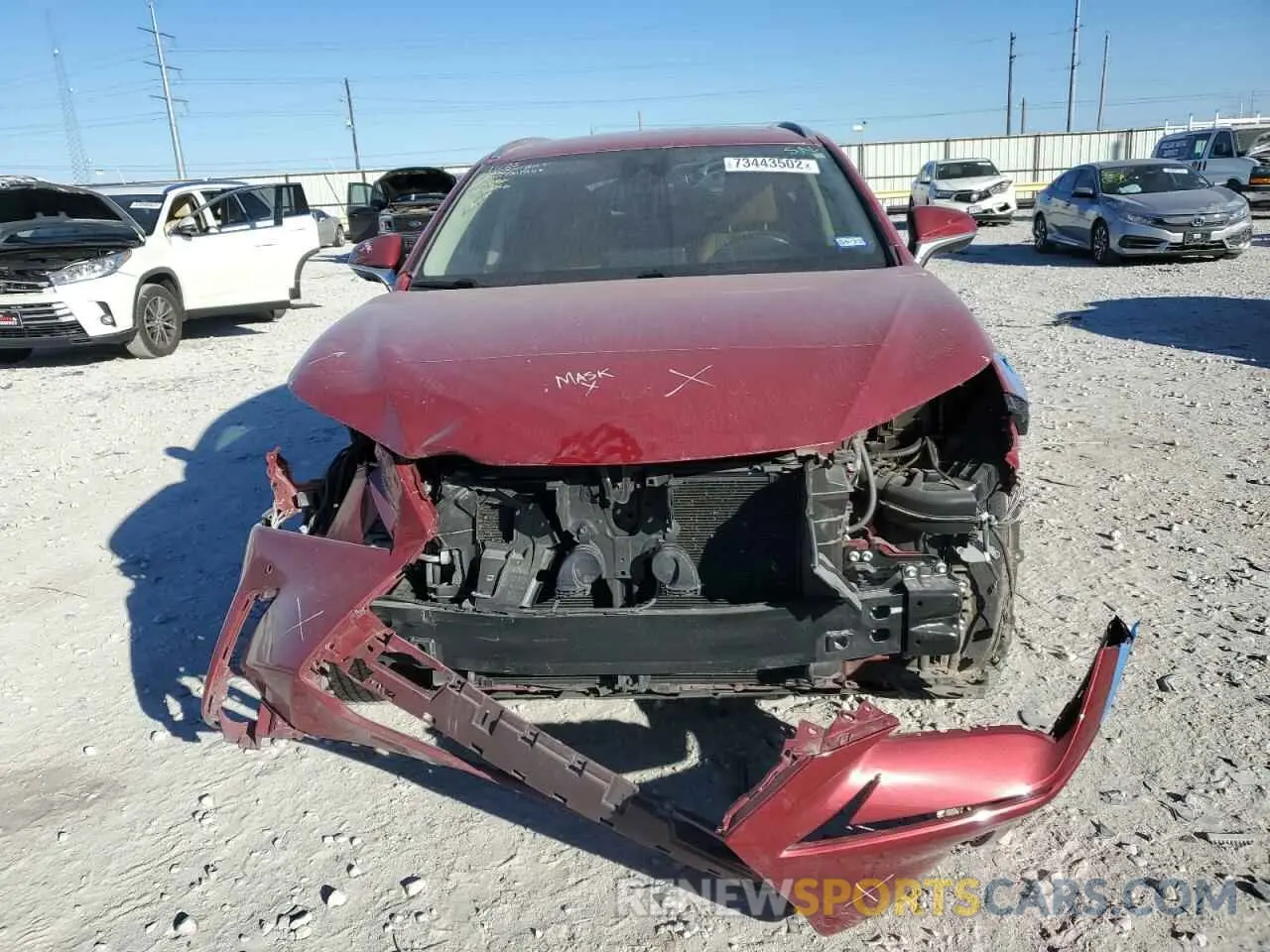 5 fotografías del automóvil dañado JTJGARBZ2L2160513 LEXUS NX 2020