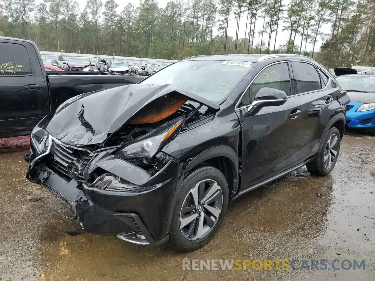 2 fotografías del automóvil dañado JTJGARBZ2L2176663 LEXUS NX 2020