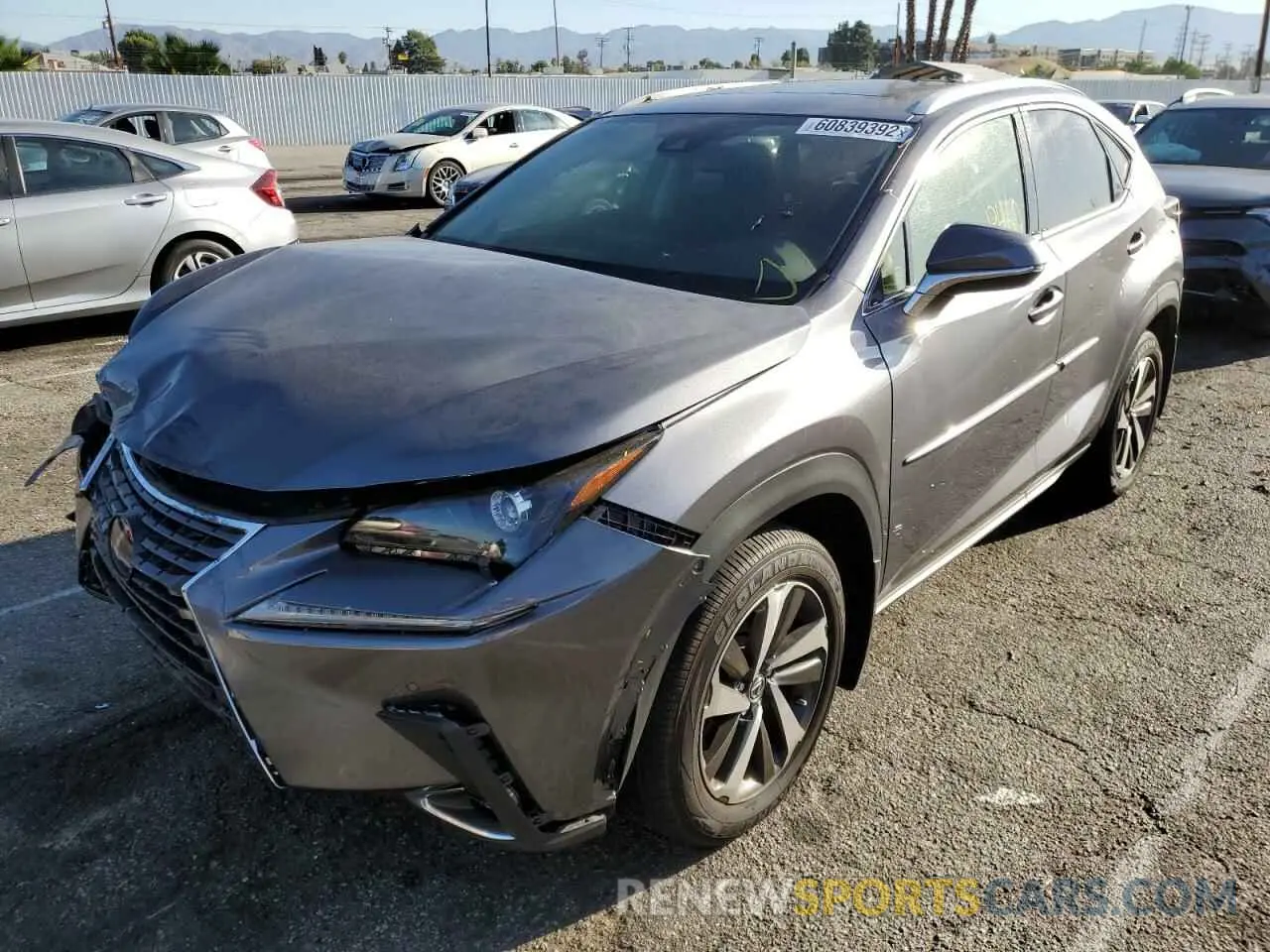 2 fotografías del automóvil dañado JTJGARBZ5L2163857 LEXUS NX 2020