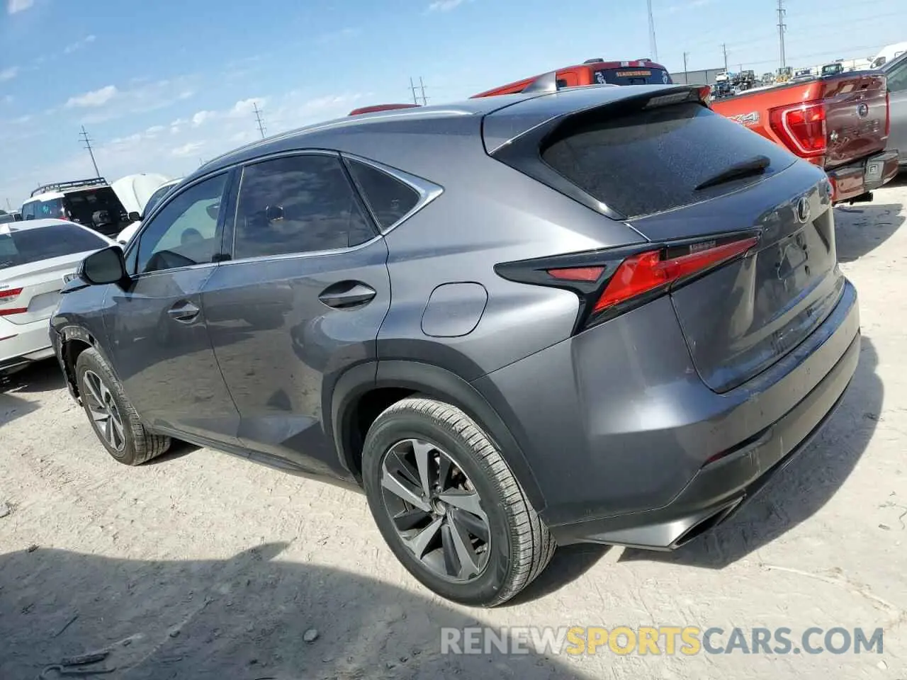 2 fotografías del automóvil dañado JTJGARBZ8L2158331 LEXUS NX 2020